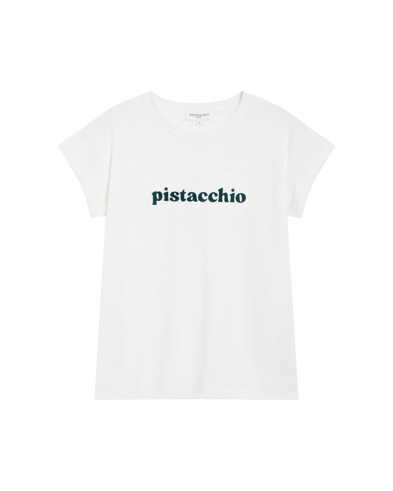 Kurzarmshirt WYLO - Printshirt - Damen Short - weißes T-Shirt
