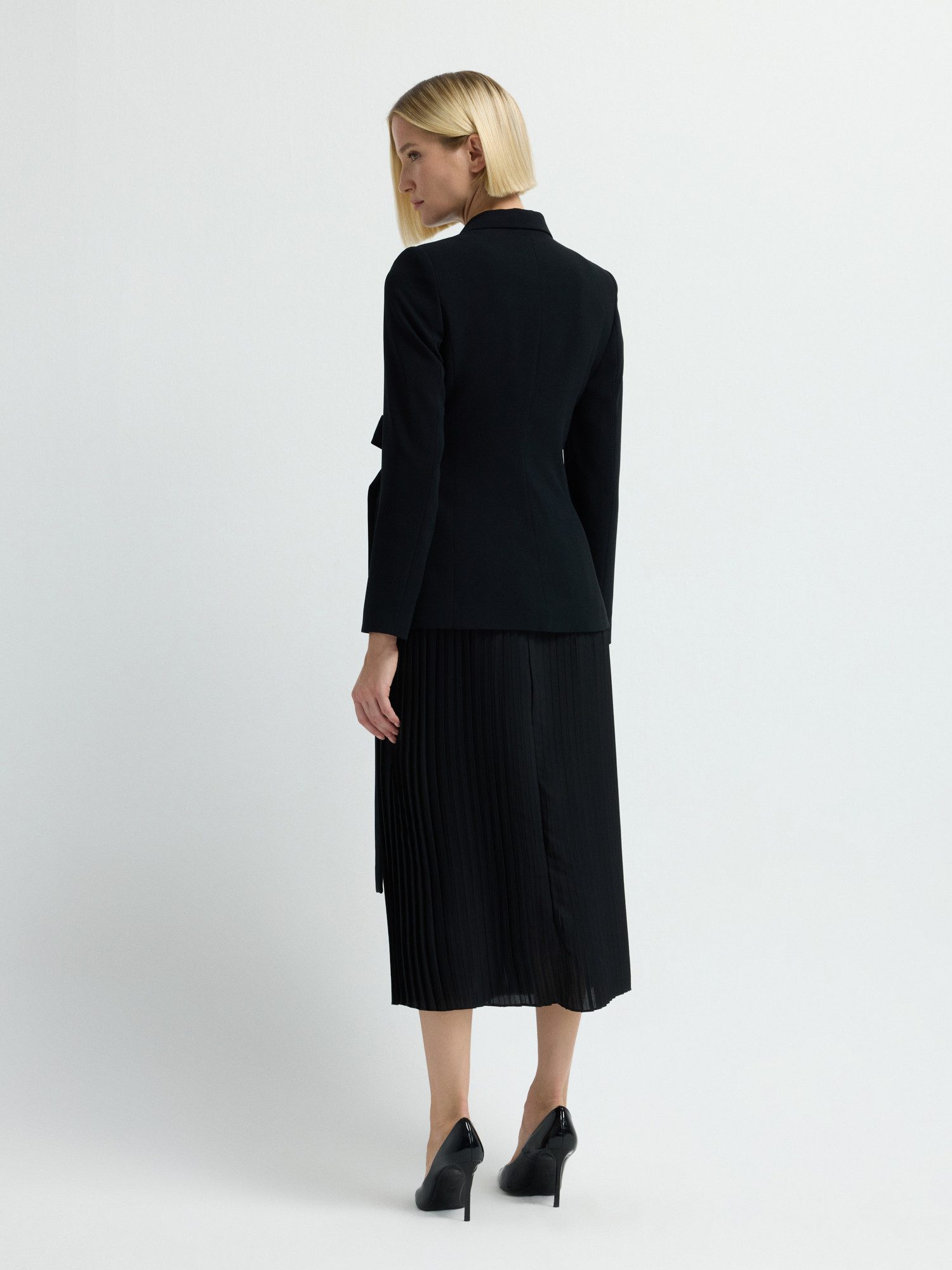 adL Cocktailkleid Plissiertes Jackenkleid – Bild 3 von 5