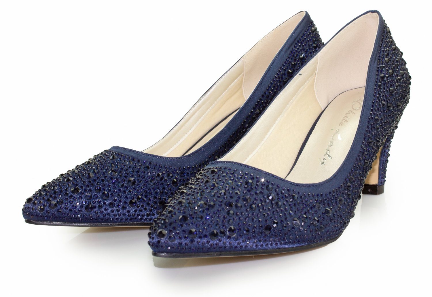 White Lady 925 zirkonia Satin-Strass - Brautschuhe Pumps