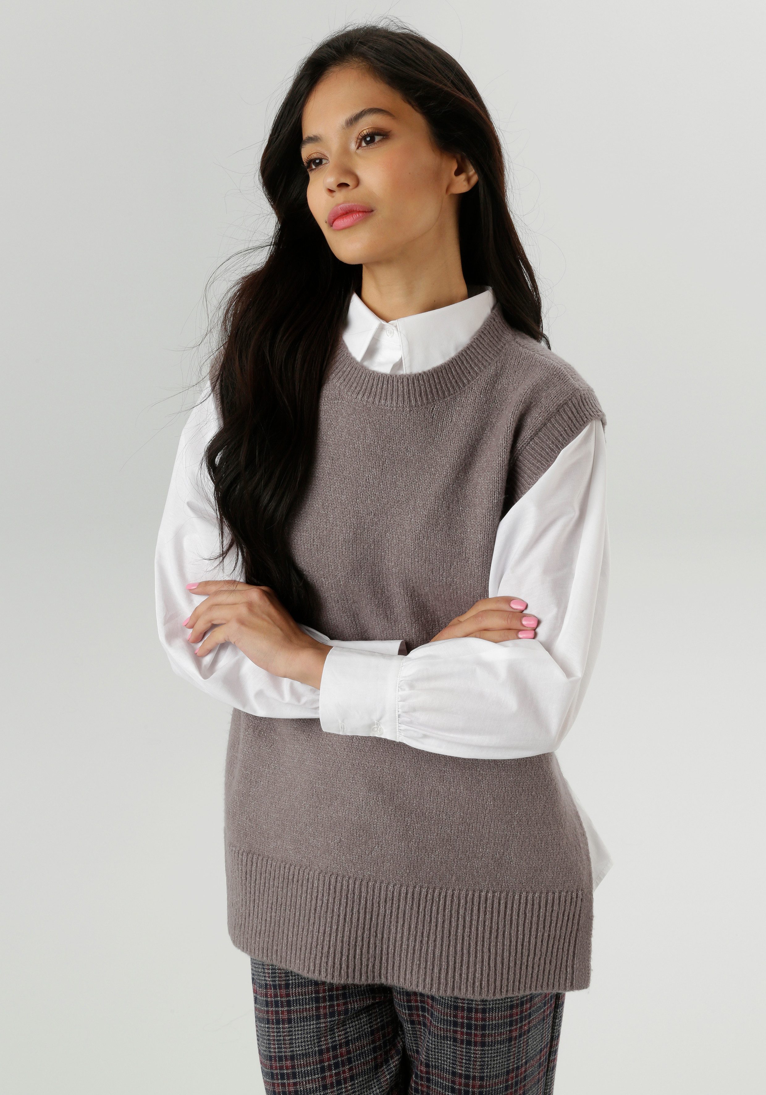 Aniston SELECTED Pullunder im lässig angesagten Style günstig online kaufen