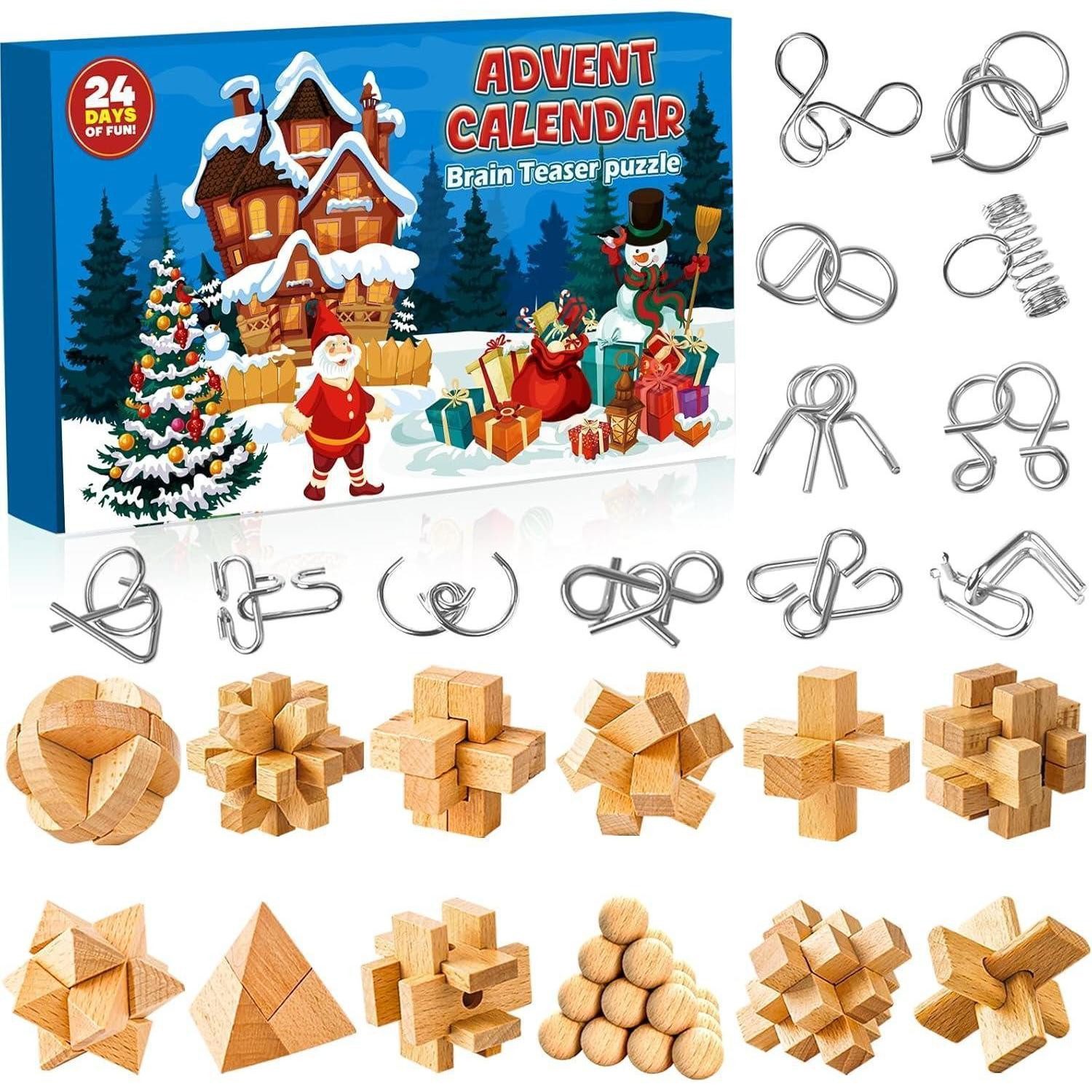 LuxusKollektion Spielzeug-Adventskalender Adventskalender 2024 Knobelspiele Kinder Erwachsene IQ Puzzle