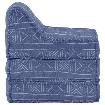 vidaXL Sofa Modularer Pouf Indigo Stoff