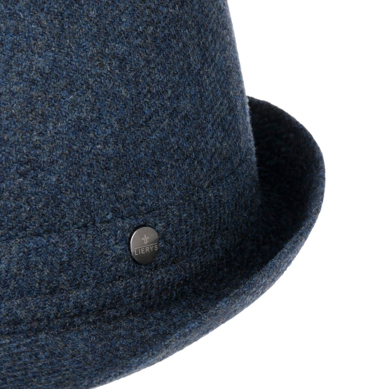 (1-St) Made blau Trilby Futter, Lierys mit Wolltrilby Italy in
