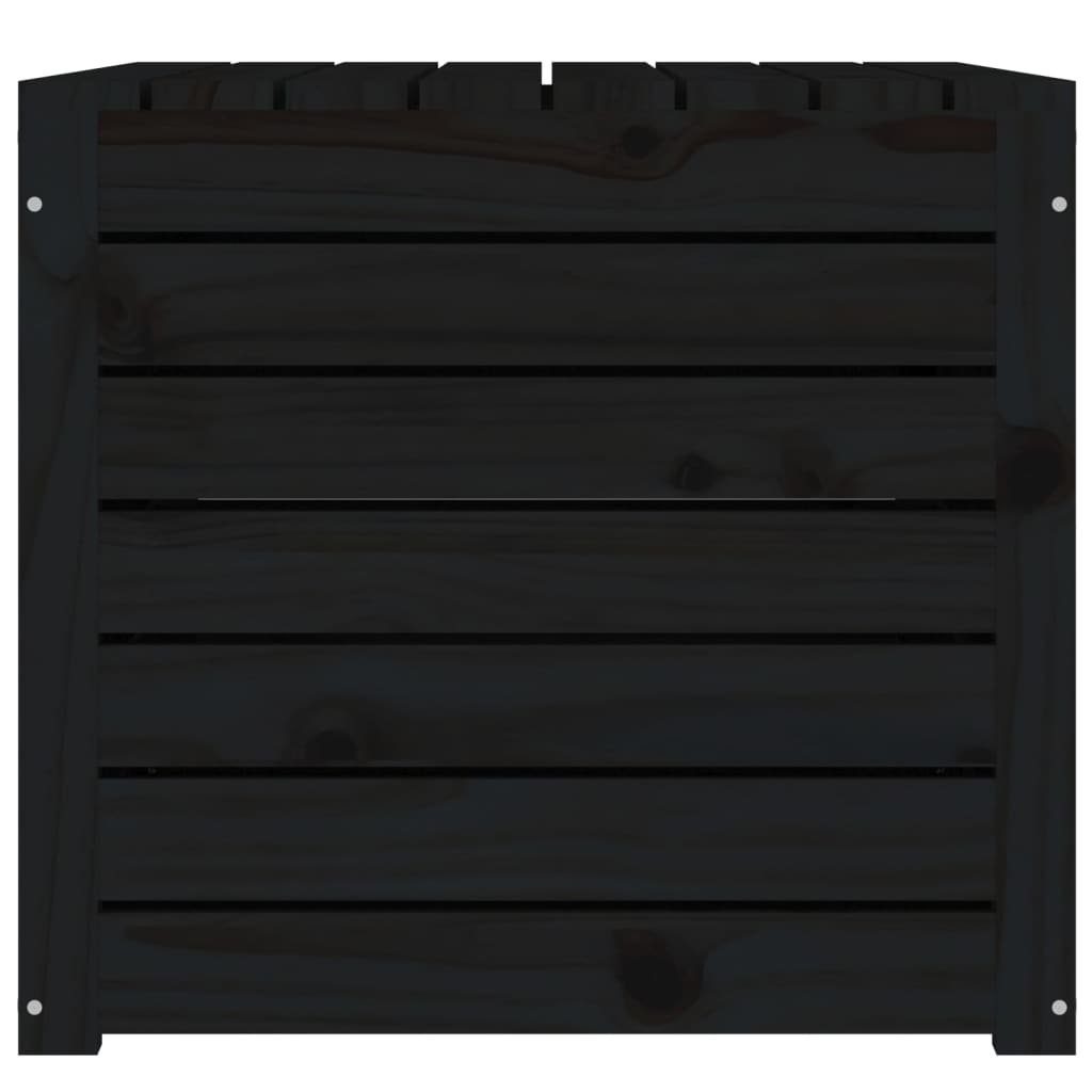 Schwarz cm vidaXL Kiefer Gartenbox 101x50,5x46,5 Massivholz Gartenbox