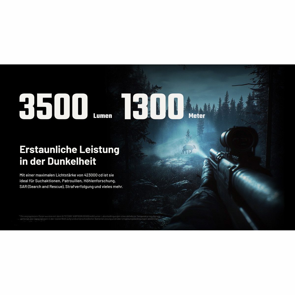 Nitecore LED Taschenlampe MH40 Pro 3500 Lumen - LED Taschenlampe mit Fernschalter