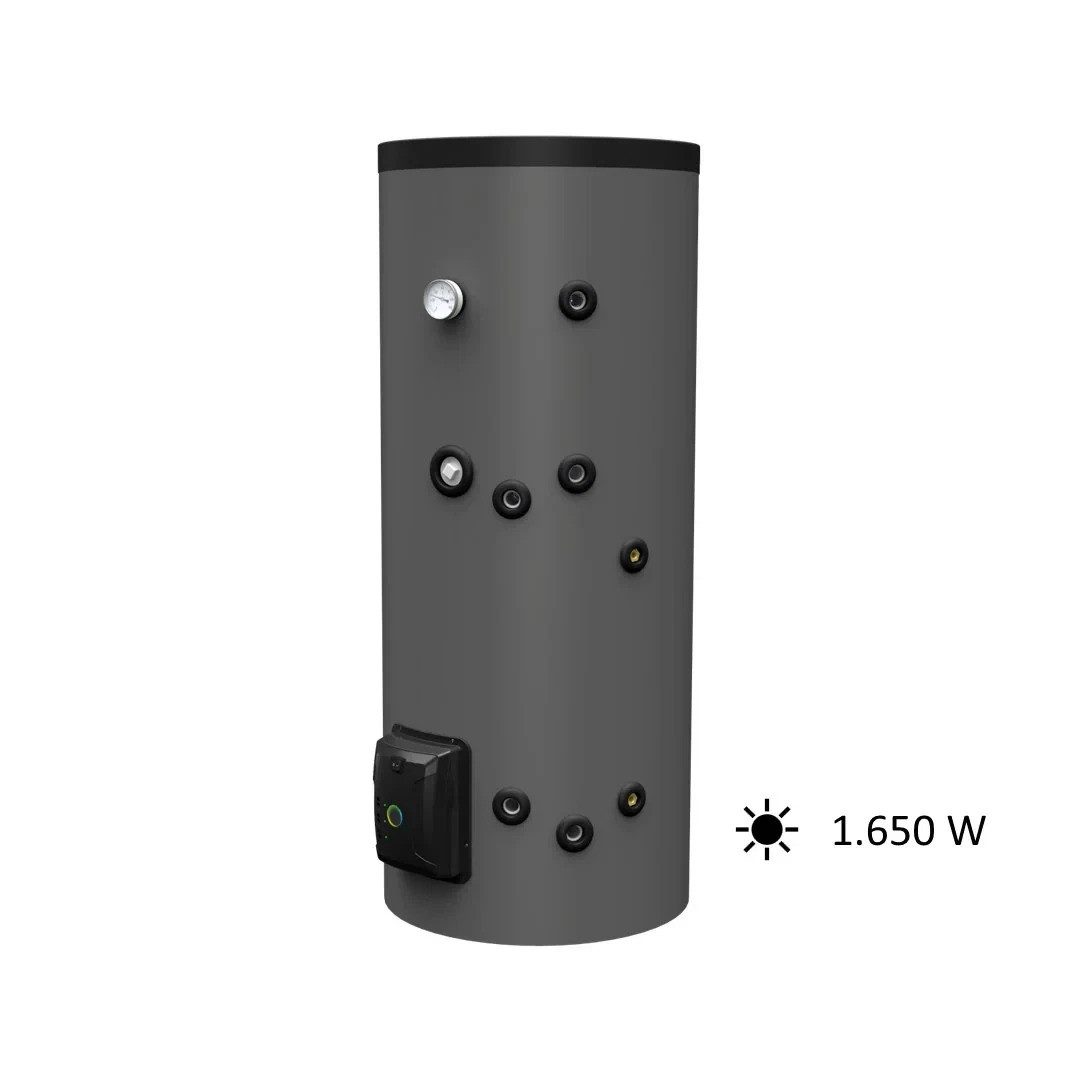fothermo System AG Standspeicher PVB-300, (max. 65°C) (Einzelprodukt, Einzelprodukt), PV-Direktheizung mit 3 MPP-Trackern und integriertem Wärmetauscher