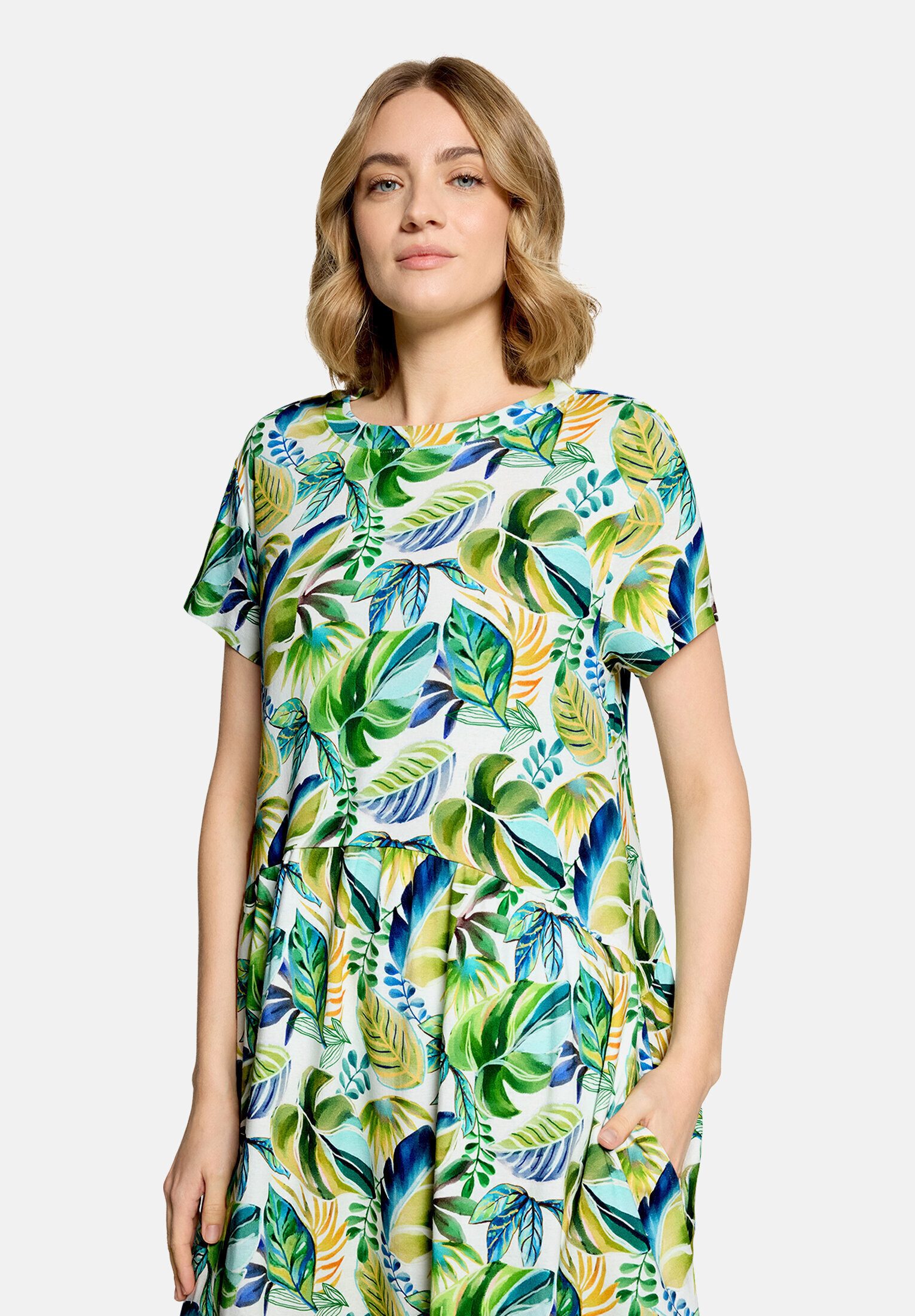 Cartoon Druckkleid Damen mit Eingrifftaschen