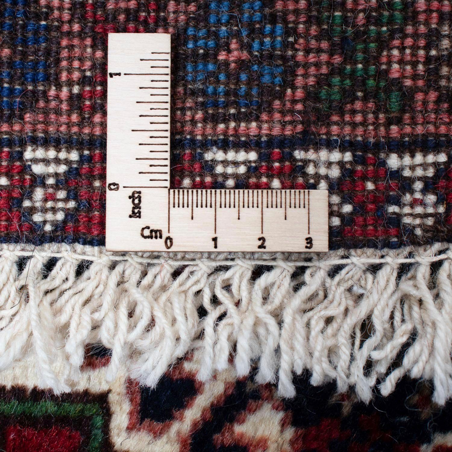 Yalameh mm, Höhe: morgenland, 10 cm, Handgeknüpft 202 Hochflor-Läufer x rechteckig, 83 Medaillon Marrone