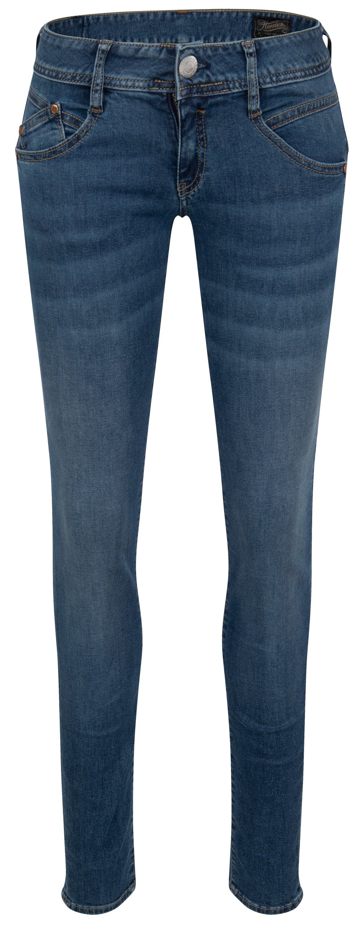Stretch-Jeans HERRLICHER GILA SLIM Organic Denim royal navy 5606-OD133-893