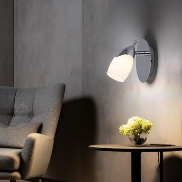 etc-shop LED Wandleuchte, Leuchtmittel inklusive, Warmweiß, LED Wandleuchte Wandspot Wandlampe Flurleuchte Wohnzimmerleuchte