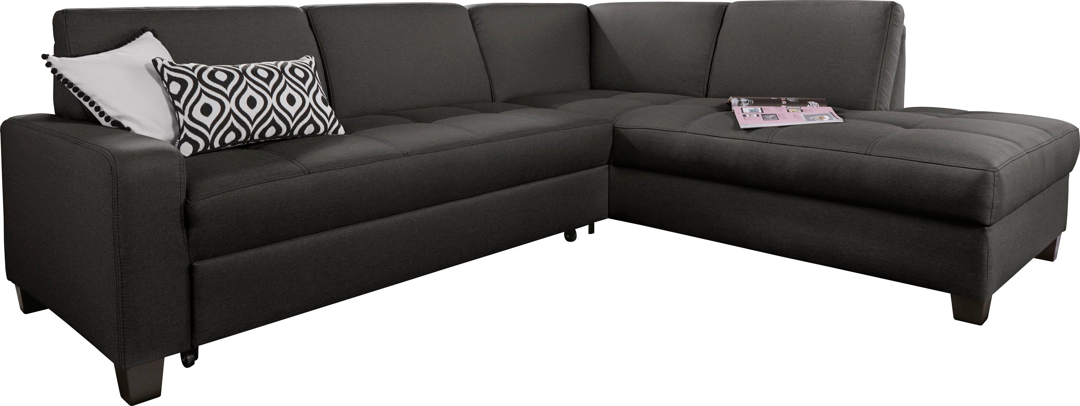DOMO collection Ecksofa "Florentina zeitlos und elegant, Sitznähte als Desi günstig online kaufen