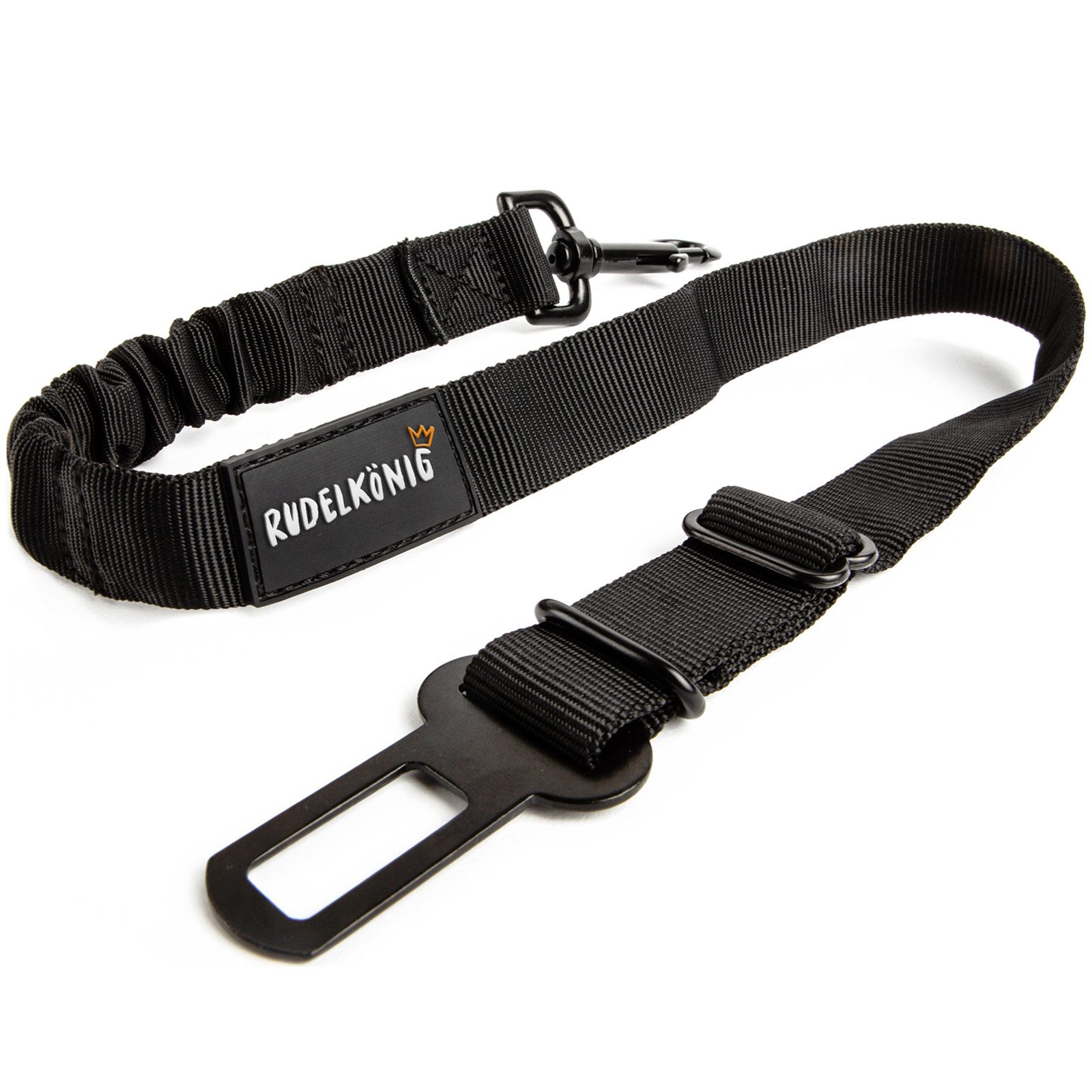 Rudelkönig Autohundegeschirr Hundegurt, Sicherheitsgurt Hund Auto 60-80cm Anschnallgurt elastisch, Nylon, Verstellbarer Gurt 60-80cm mit Rückdämpfung