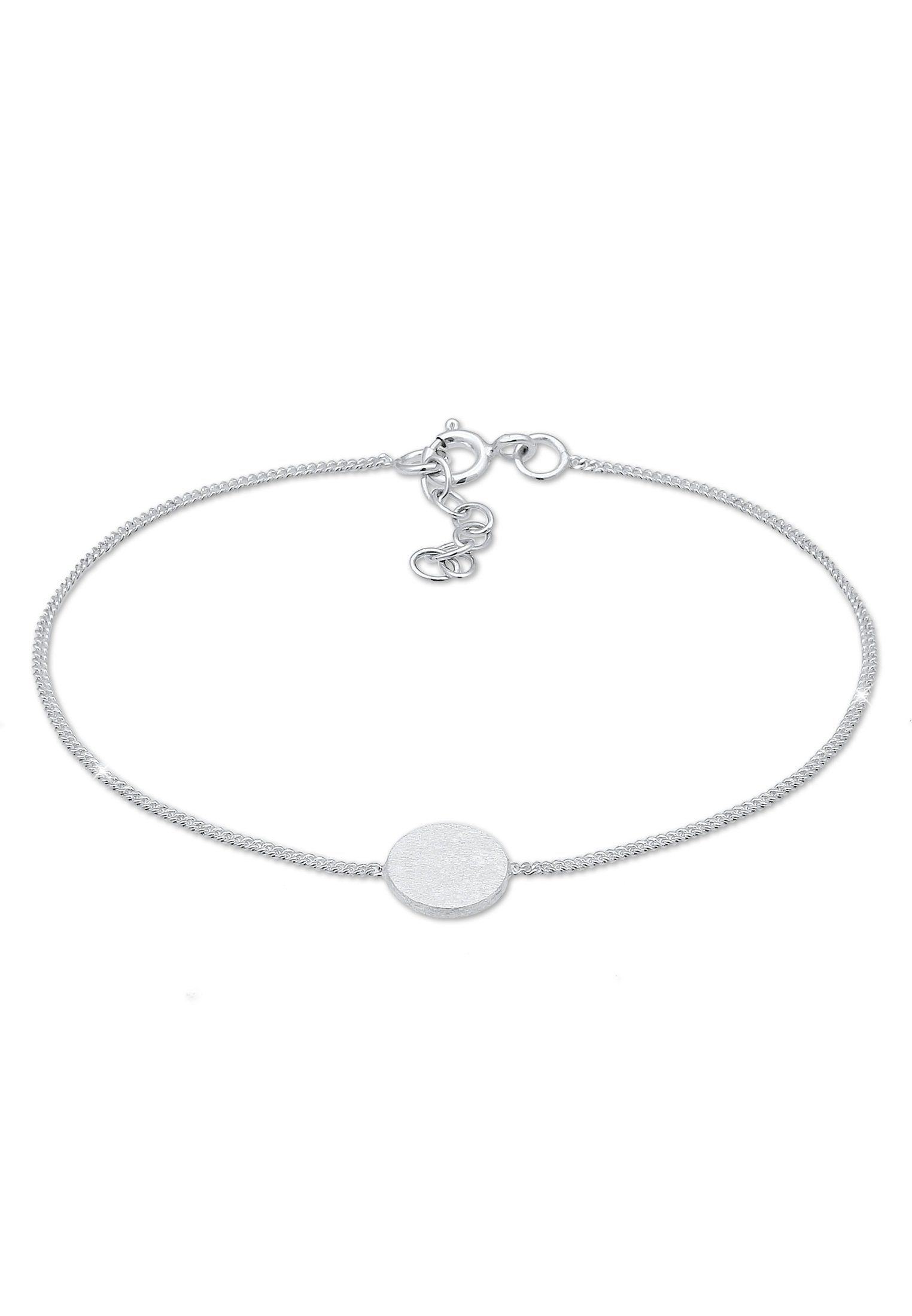 Plättchen Armband Kreis Elli Matt Geo 925 Basic Silber