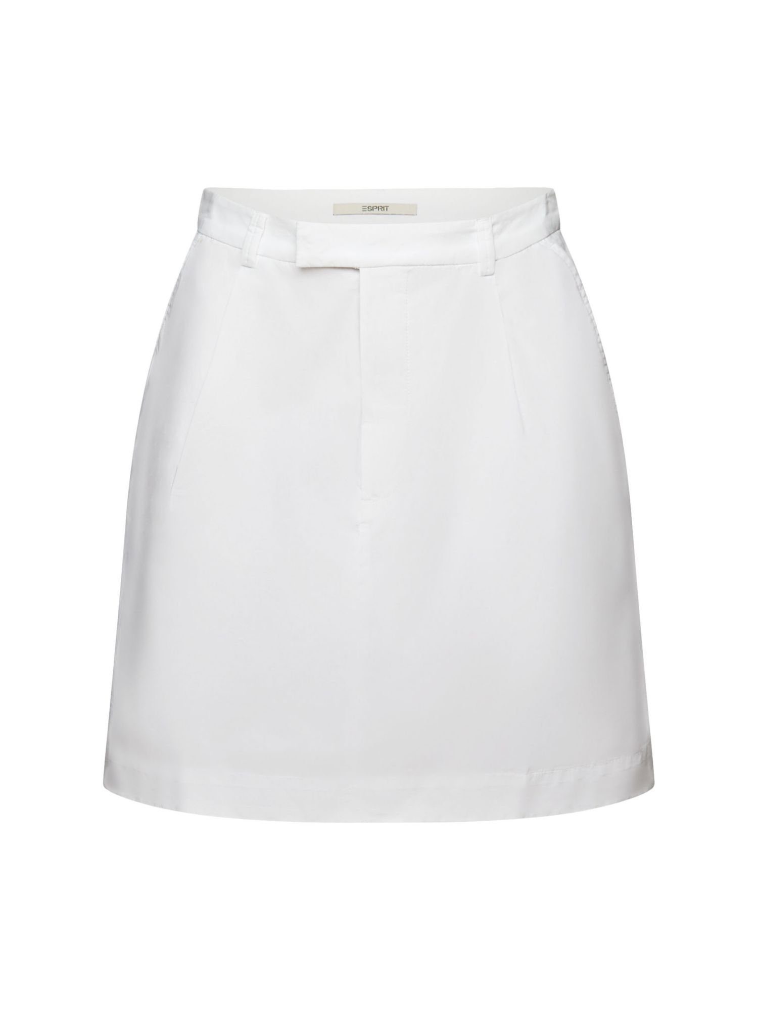 Esprit Minirock Minirock aus Webstoff, 100 % Baumwolle WHITE