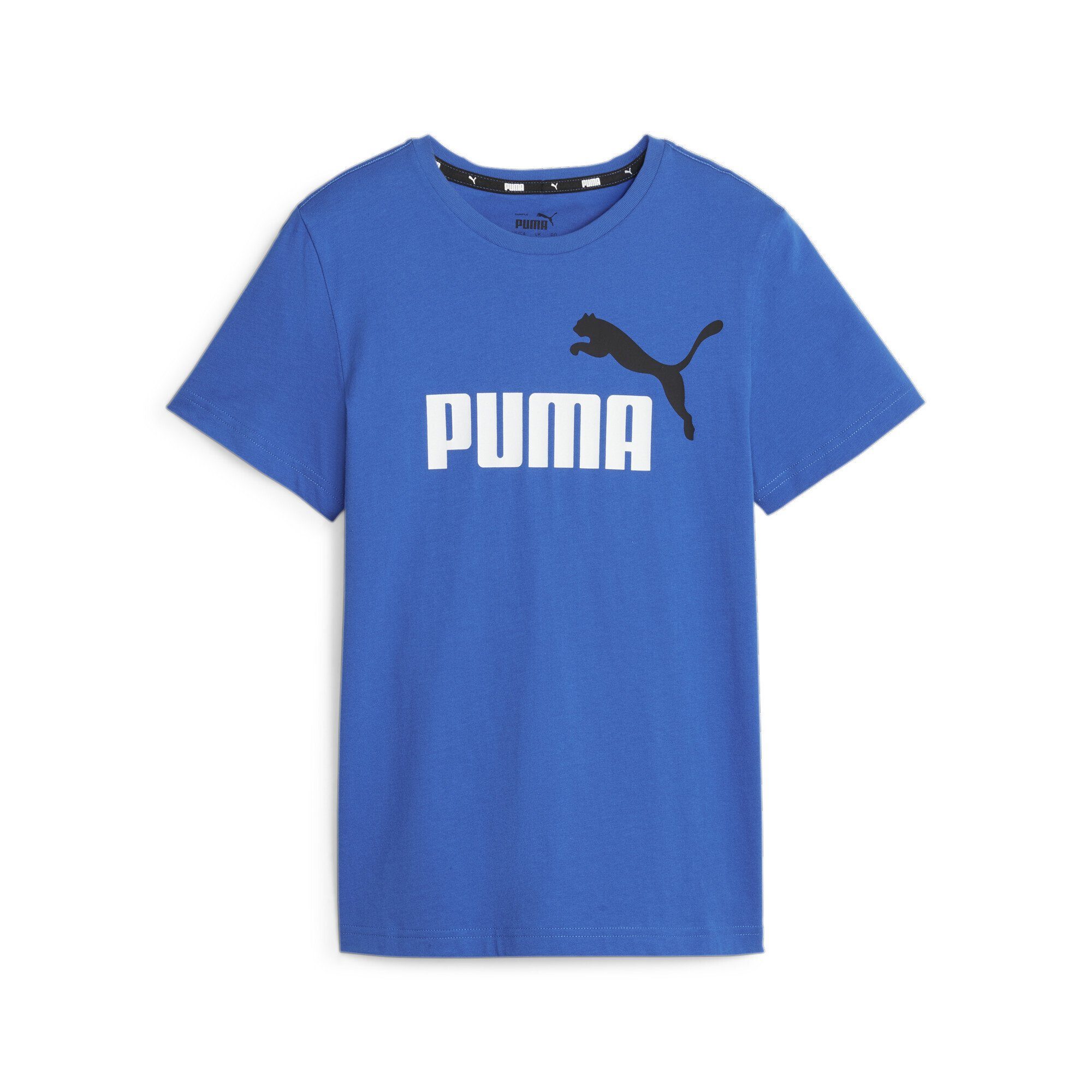 Hohe Qualität PUMA Trainingsshirt Essentials+ Two-Tone Logo Blue Racing Jungen T-Shirt