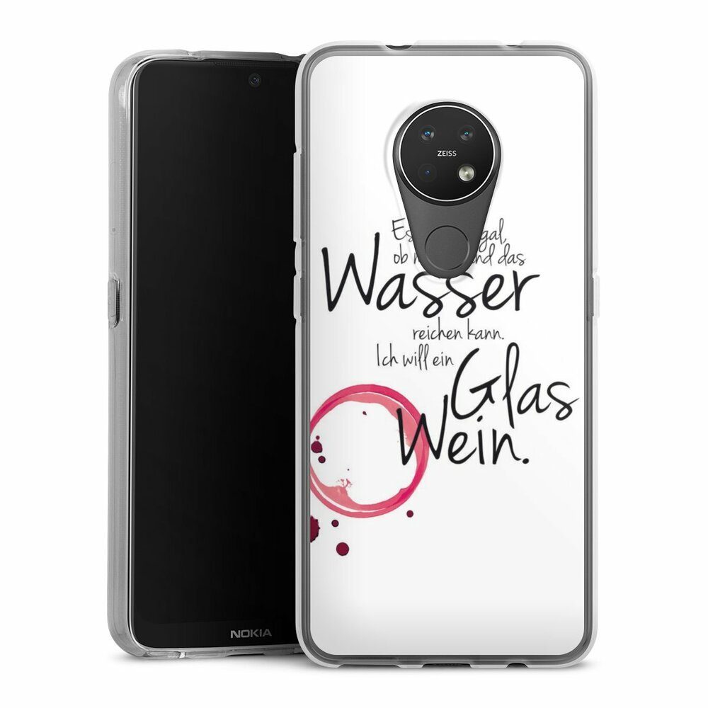 DeinDesign Handyhülle Es ist Mir Egal, Silikon Hülle, Bumper Case, Handy Schutzhülle, Smartphone Cover Wein Sprüche Statement