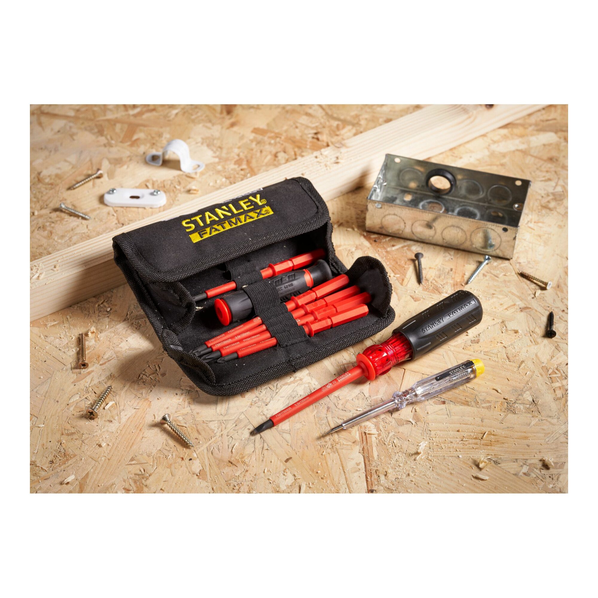 STANLEY Schraubendreher Stanley Schraubendreher-Set Multi-Bit 1000V