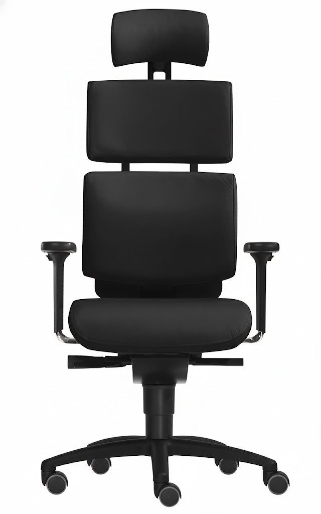 SITWELL STEIFENSAND AG Bürostuhl Gesundheitsdrehstuhl mit atmungsaktiver Ergonomie-Rückenlehne, Synchron-Mechanik bis 120kg, 2D-Armlehnen, Komfort-/Bandschieben-Sitz