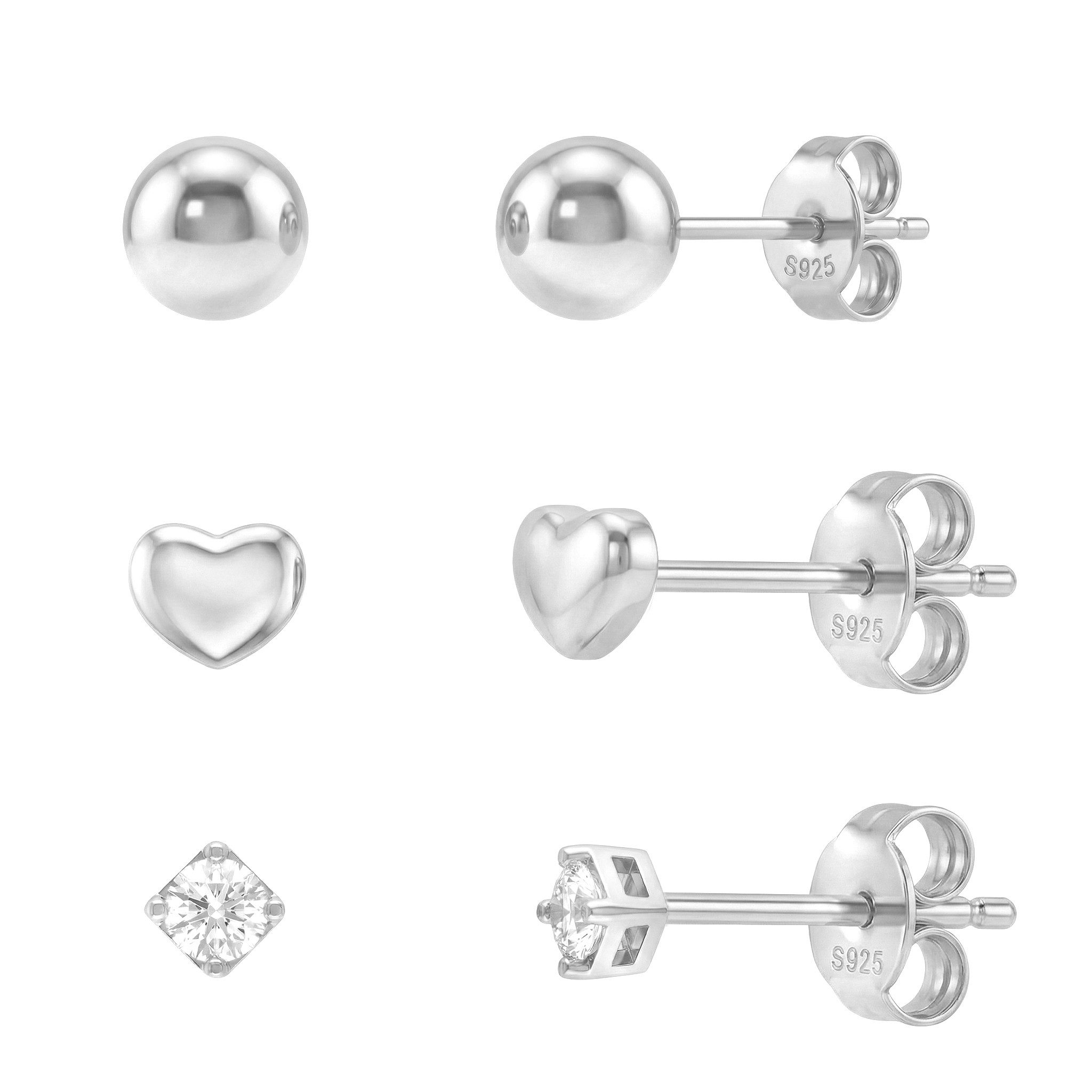 Sofia Milani Schmuckset Herz Kugel Zirkonia (6 Teile)