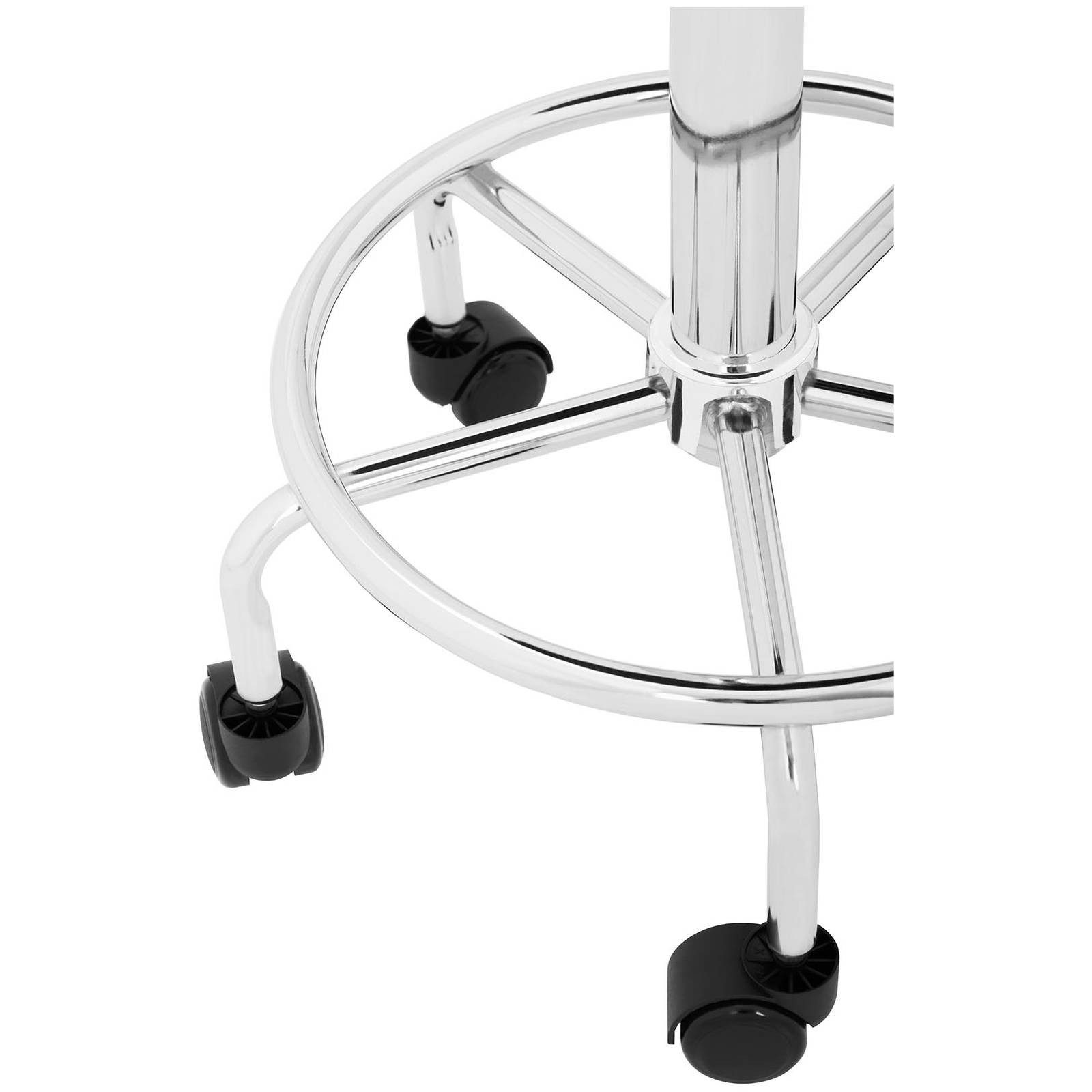 Physa Drehstuhl Sattelhocker Rollhocker Mit Lehne Drehhocker Arbeitshocker Schwarz, Schwarz