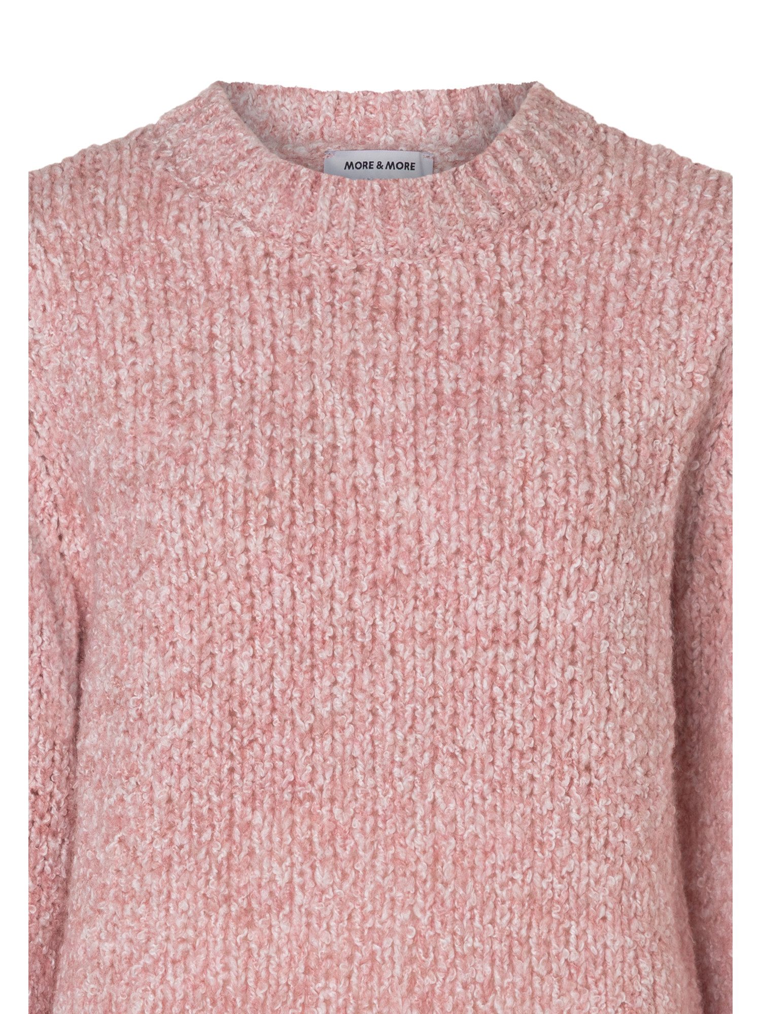 MORE&MORE Rundhalspullover Grobstrickpullover