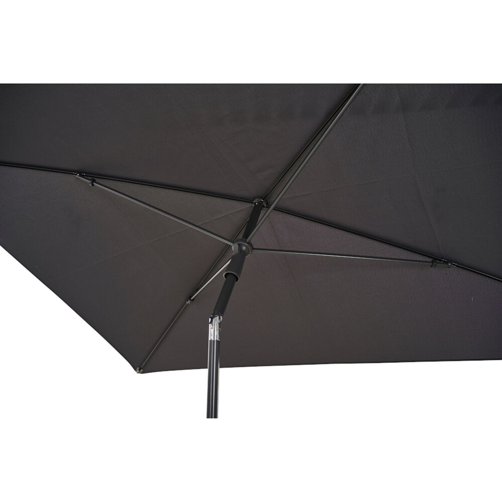 Siena Garden Sonnenschirm CITY Push Sonnenschirm 210x140 Anthrazit UPF50+ knickbar Stahlgestell