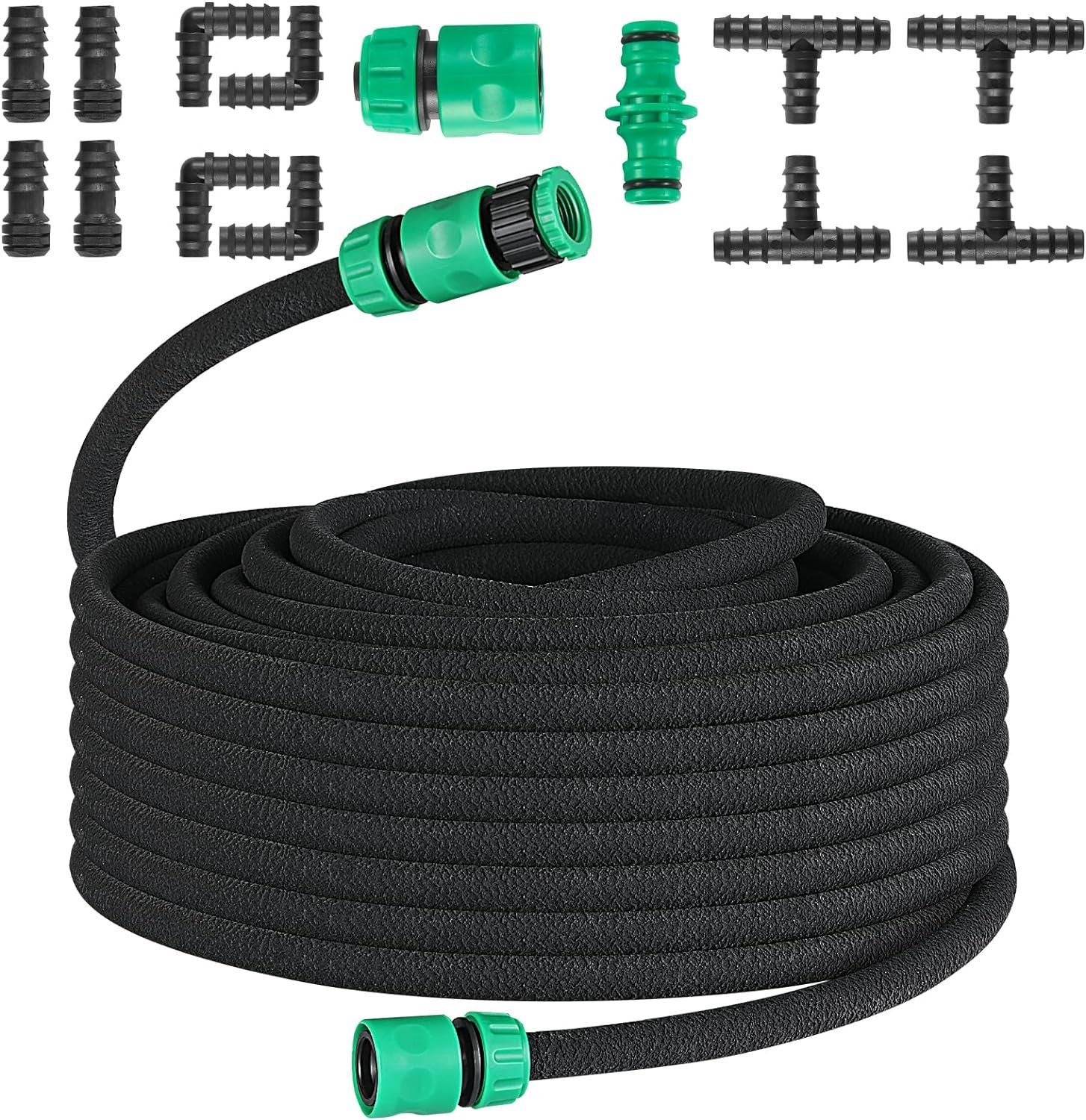 TLGREEN Bewässerungsschlauch 50m Tropfschlauch Set, Perlschlauch für