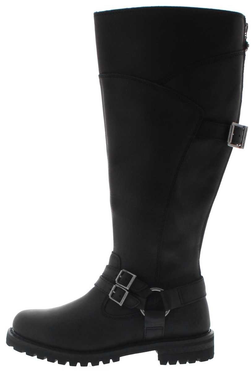HARLEY-DAVIDSON D84325 Damen Engineerstiefel Schwarz Bikerboots