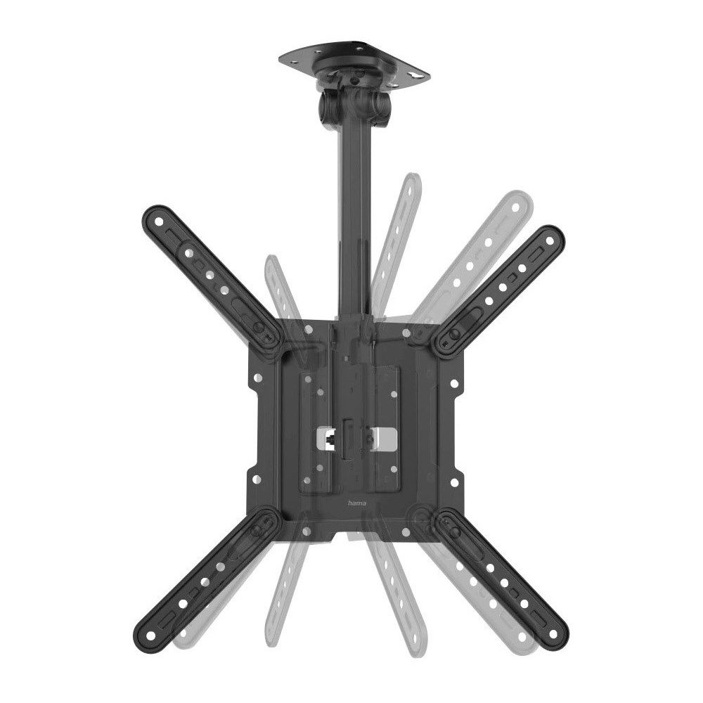 Hama TV-Ständer Hama TV-Deckenhalterung 165 cm für Fernseher (65), (bis 65 Zoll, Deckenhalterung für 65 Zoll, Höhenverstellbar und schwenkbar bis 100 Grad)