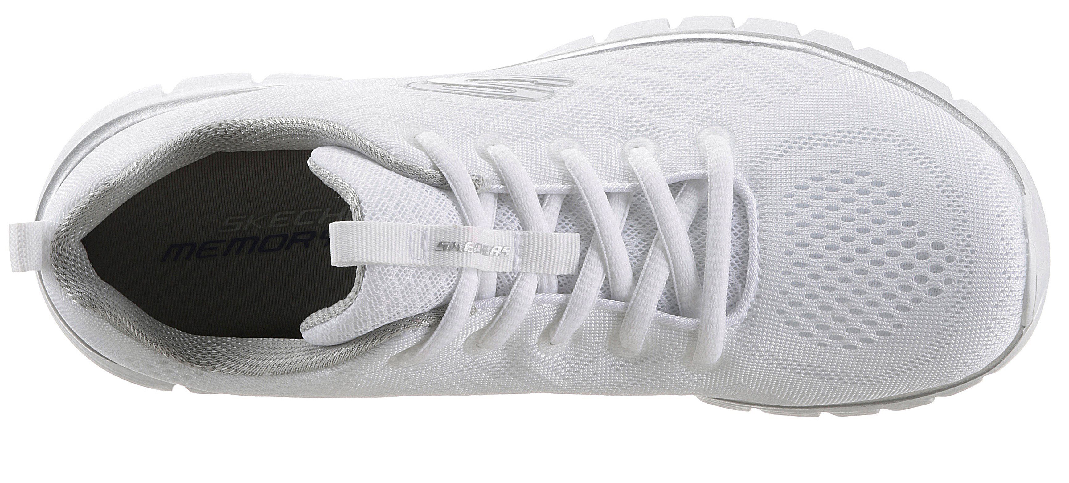 Skechers Graceful - Get Connected Foam mit Sneaker Memory Dämpfung durch weiß