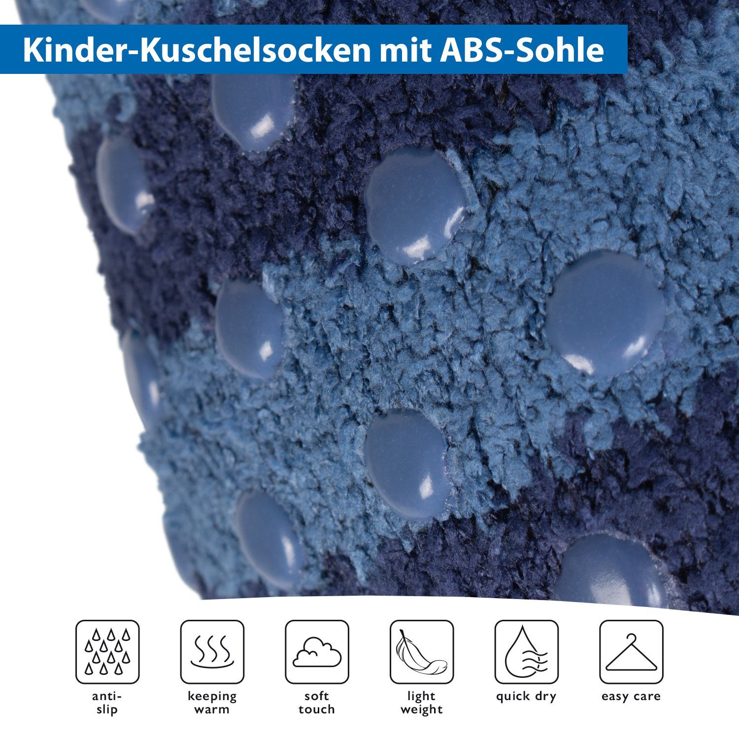 Footstar ABS-Socken Kinder Kuschelsocken Plüschsocken mit Antirutsch-Sohle (6 Paar)