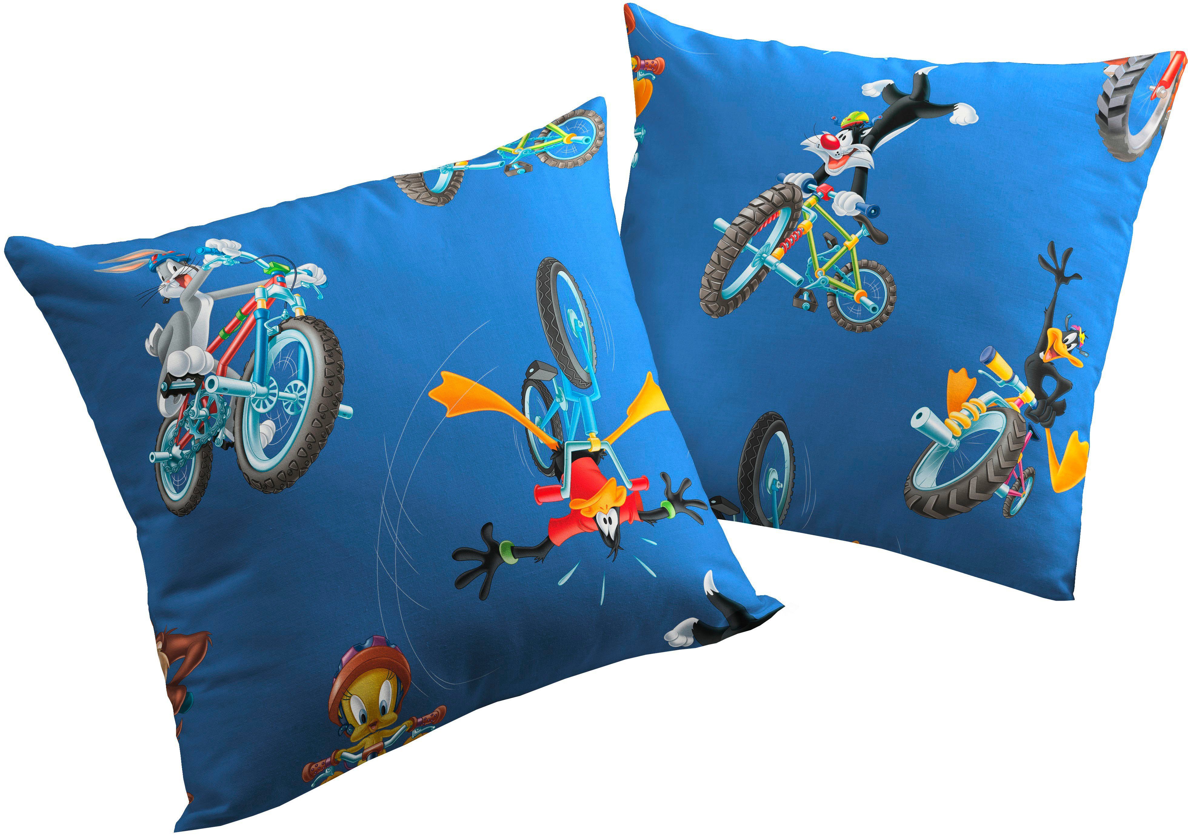 Wirth Dekokissen Looney, Warner Bros., Kissenhülle ohne Füllung, 2 Stück