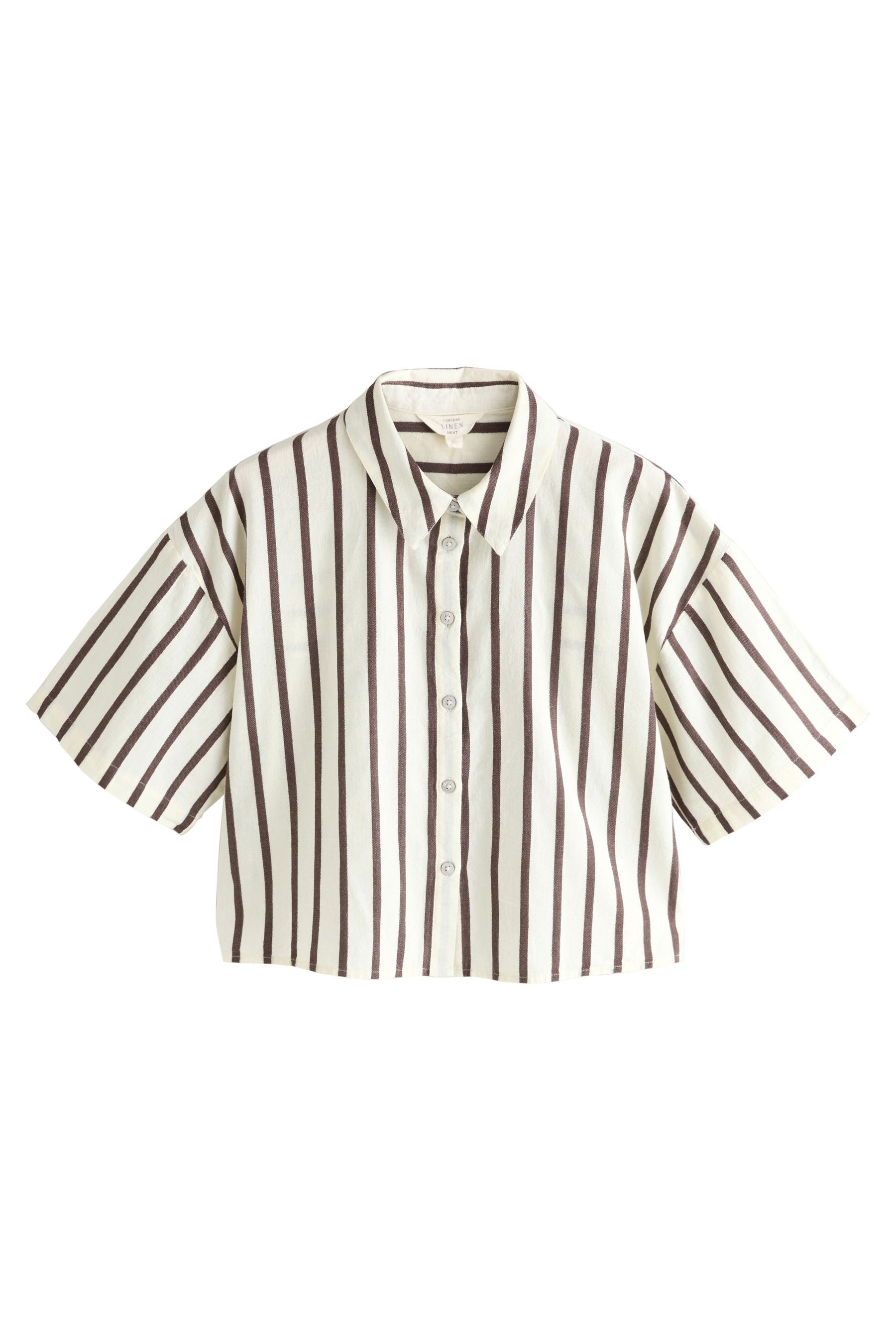 Next Hemdbluse Relaxed Fit Button-down-Hemd aus Leinenmischgewebe (1-tlg)