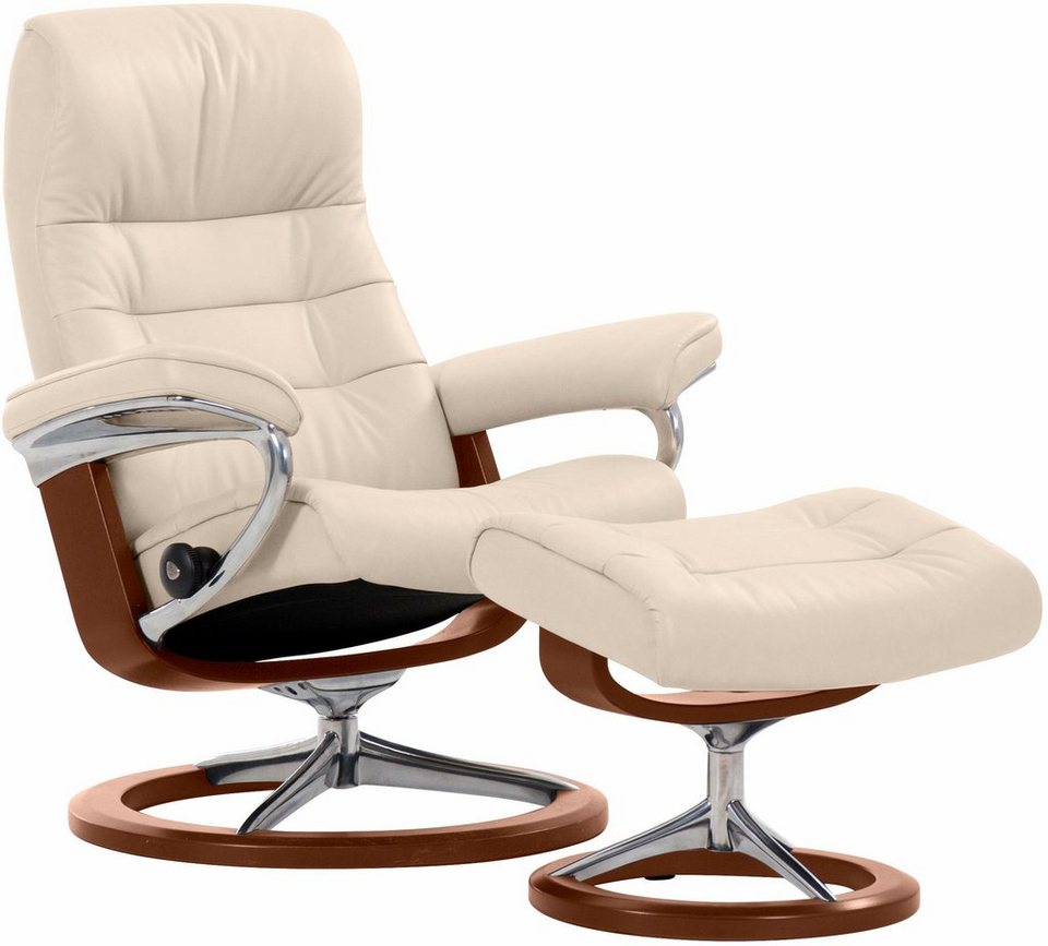 Stressless® Relaxsessel Opal (Set, Relaxsessel mit Hocker), mit Hocker, mit Signature  Base, Größe L, mit Schlaffunktion