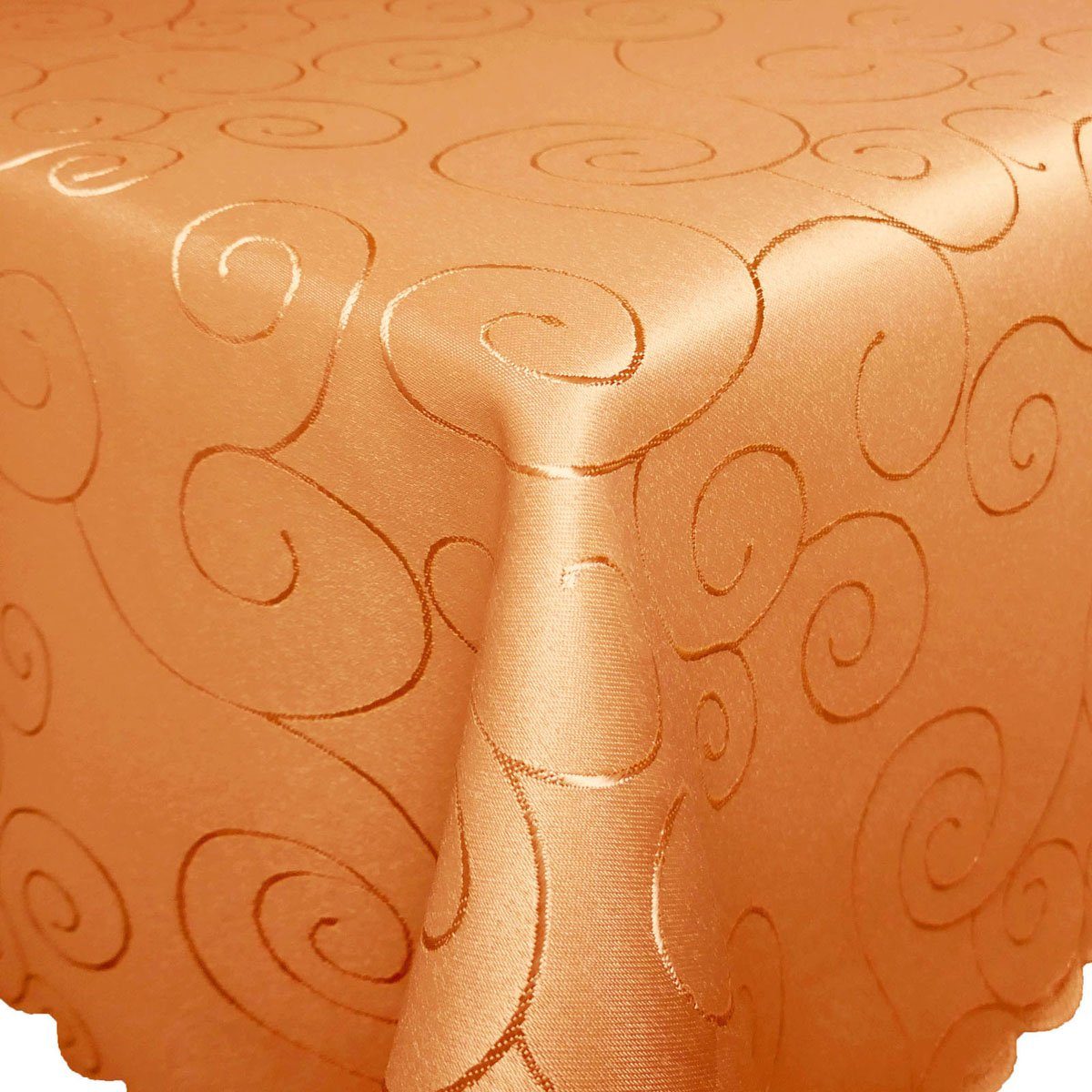 Bronze Tischdecke Ornamente ECKIG Tischdecke Seidenglanz günstig online kaufen