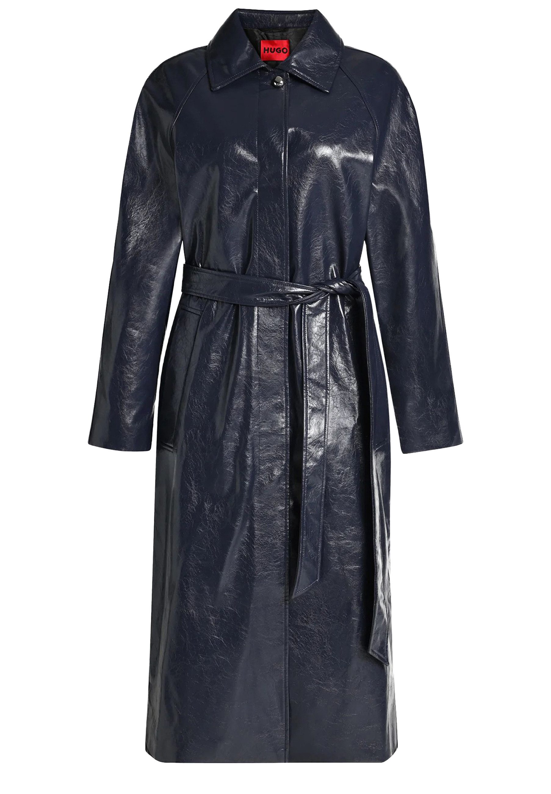 HUGO Trenchcoat Marede mit Bindegürtel (1-tlg)