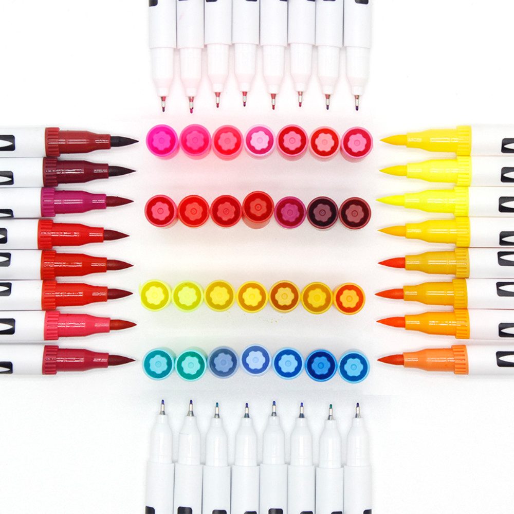 Thumbnail - Blusmart Filzstift Dual Brush Pen Set, (Dual Tip Pinselstift, Kunstmarkierungsstifte, 36-tlg., Dünne Pinselstifte Handle...