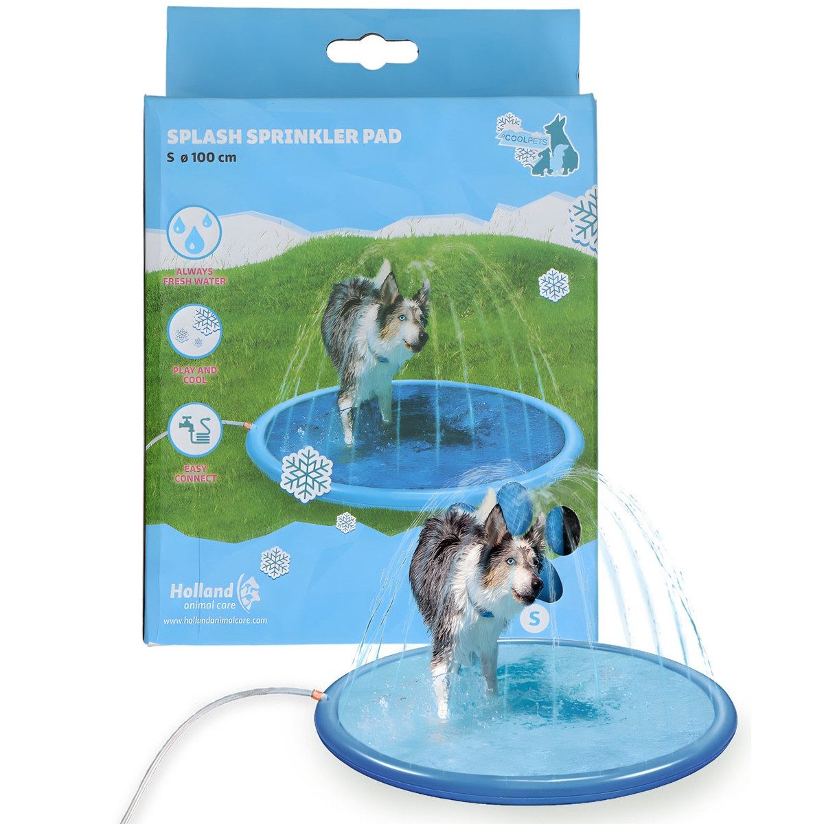 Holland Animal Care Hundepool Hundepool mit Sprinkleranlage
