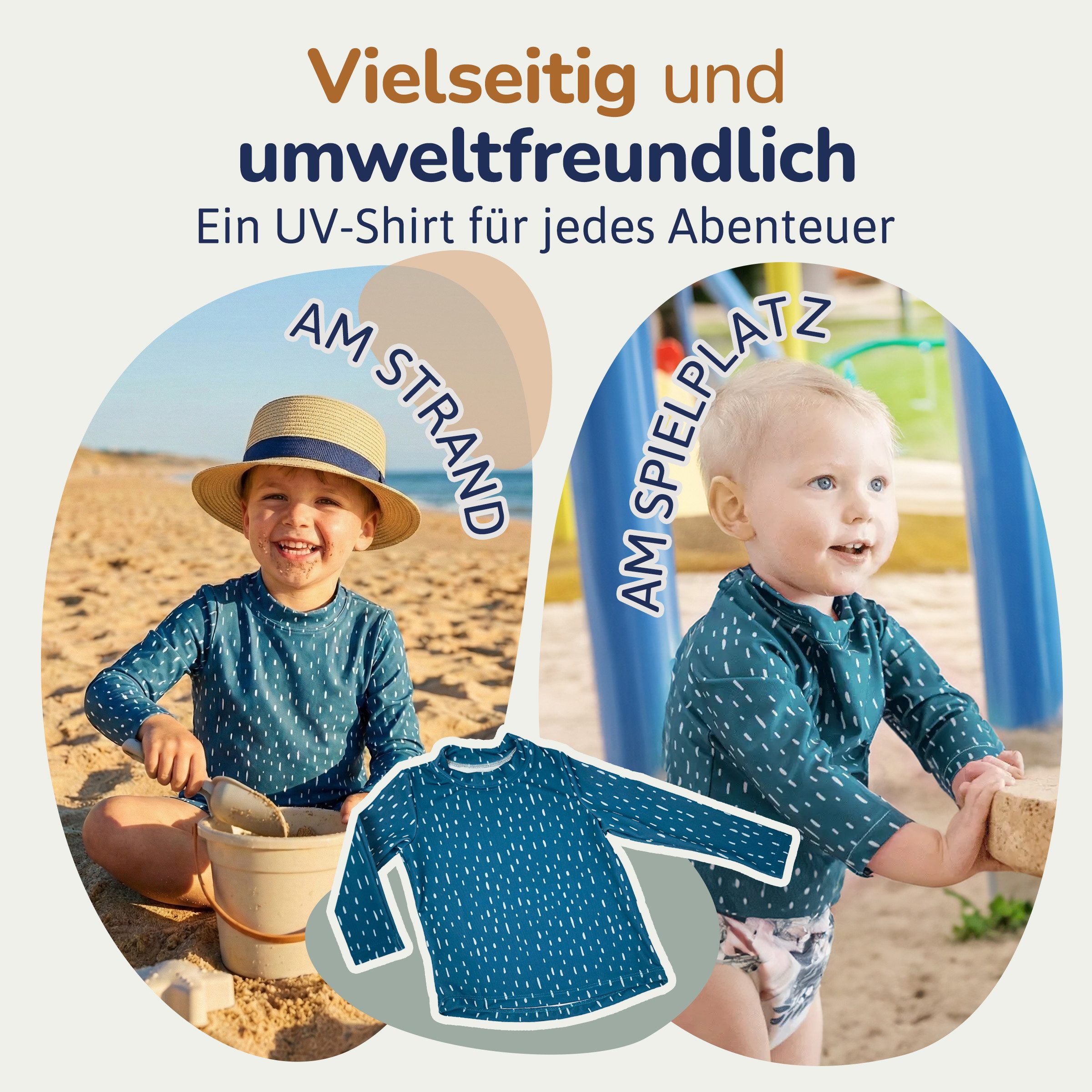 Hinzling Rash Guard UV Shirt Kinder Langarm & UPF 60 Sonnenschutz