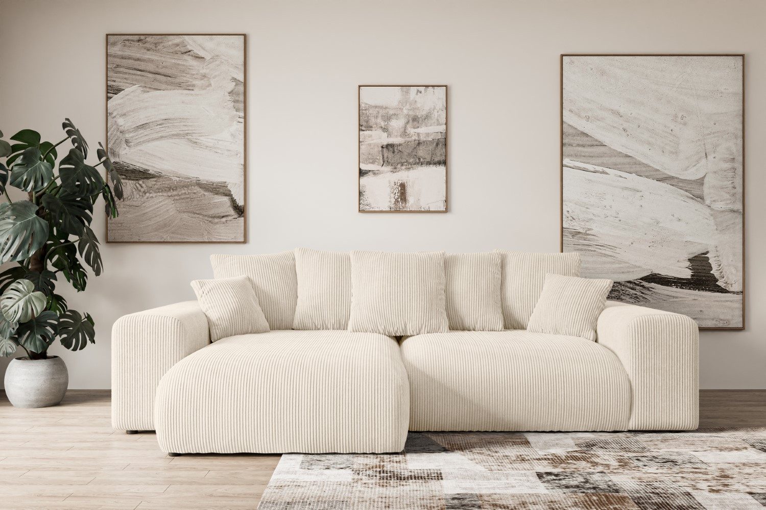 ALTDECOR Ecksofa ESKAR-L, Couch mit Schlaffunktion, Wohnzimmer - Wohnlandsc günstig online kaufen