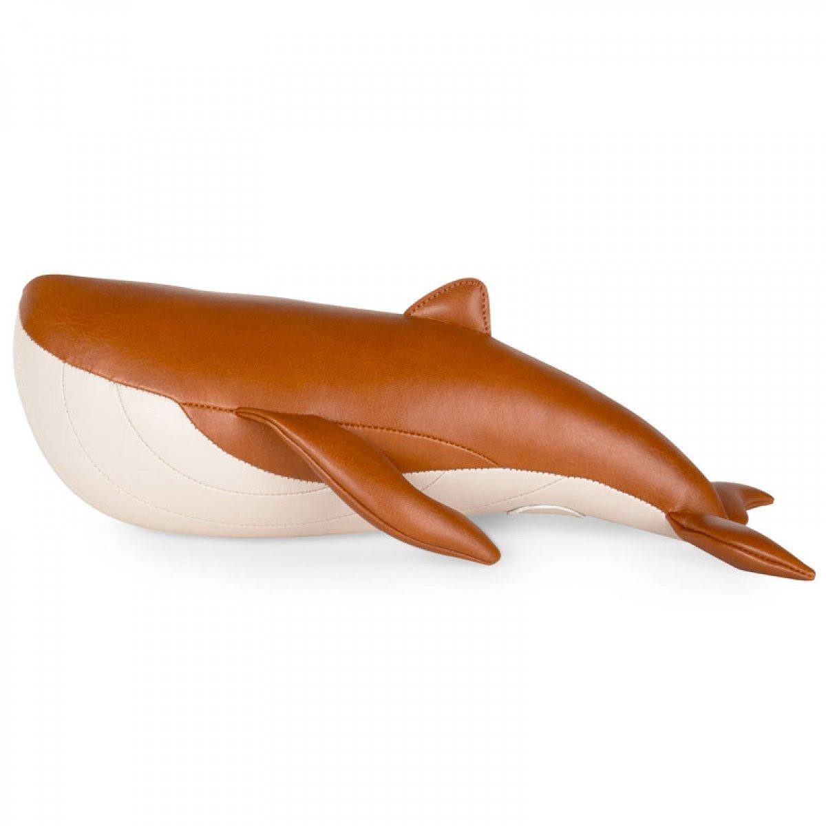 Züny Buchstütze Buchstütze Dekorationsobjekt Wal Whale Wave Tan (1kg)