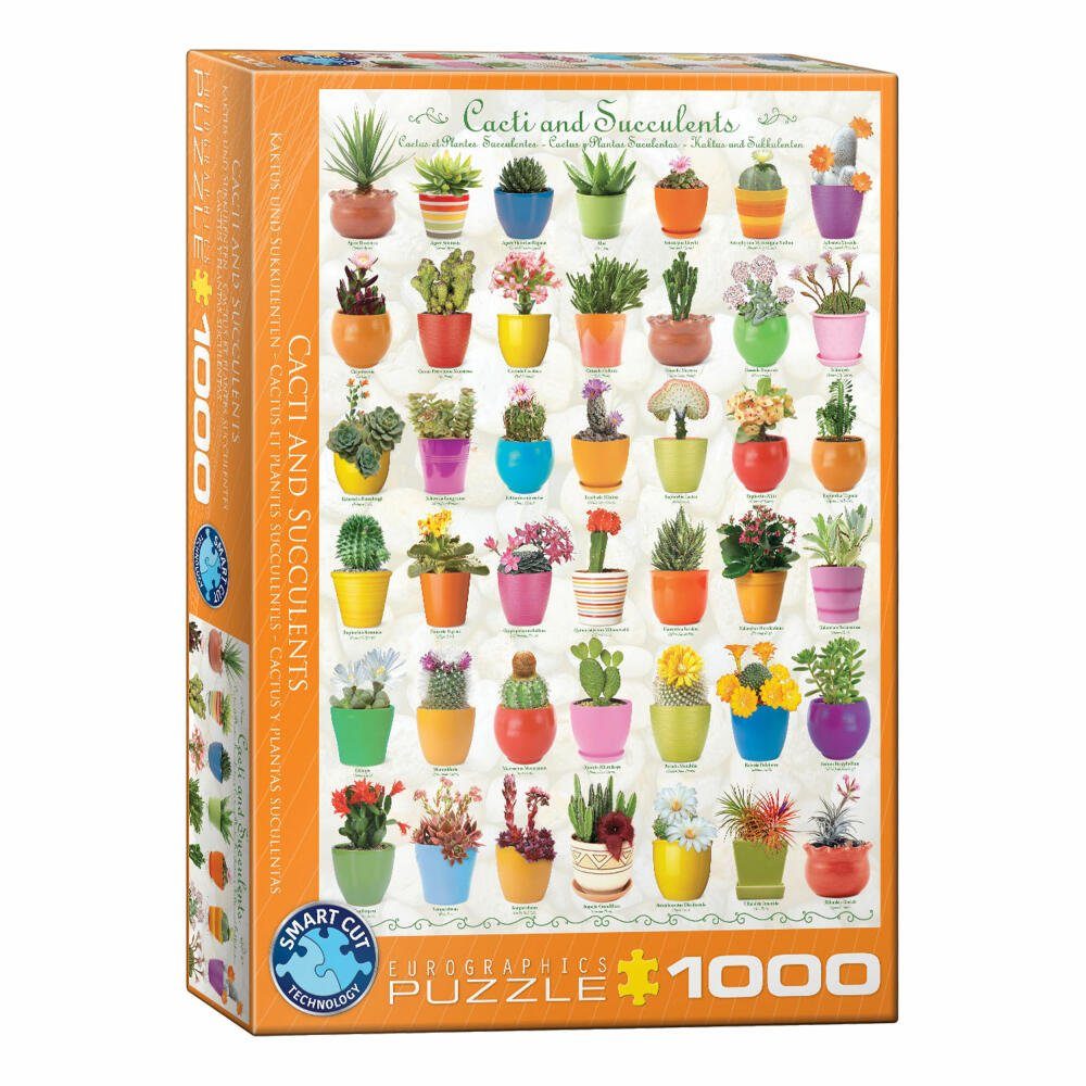 EUROGRAPHICS Puzzle Kakteen und Sukkulenten, 1000 Puzzleteile | Puzzle