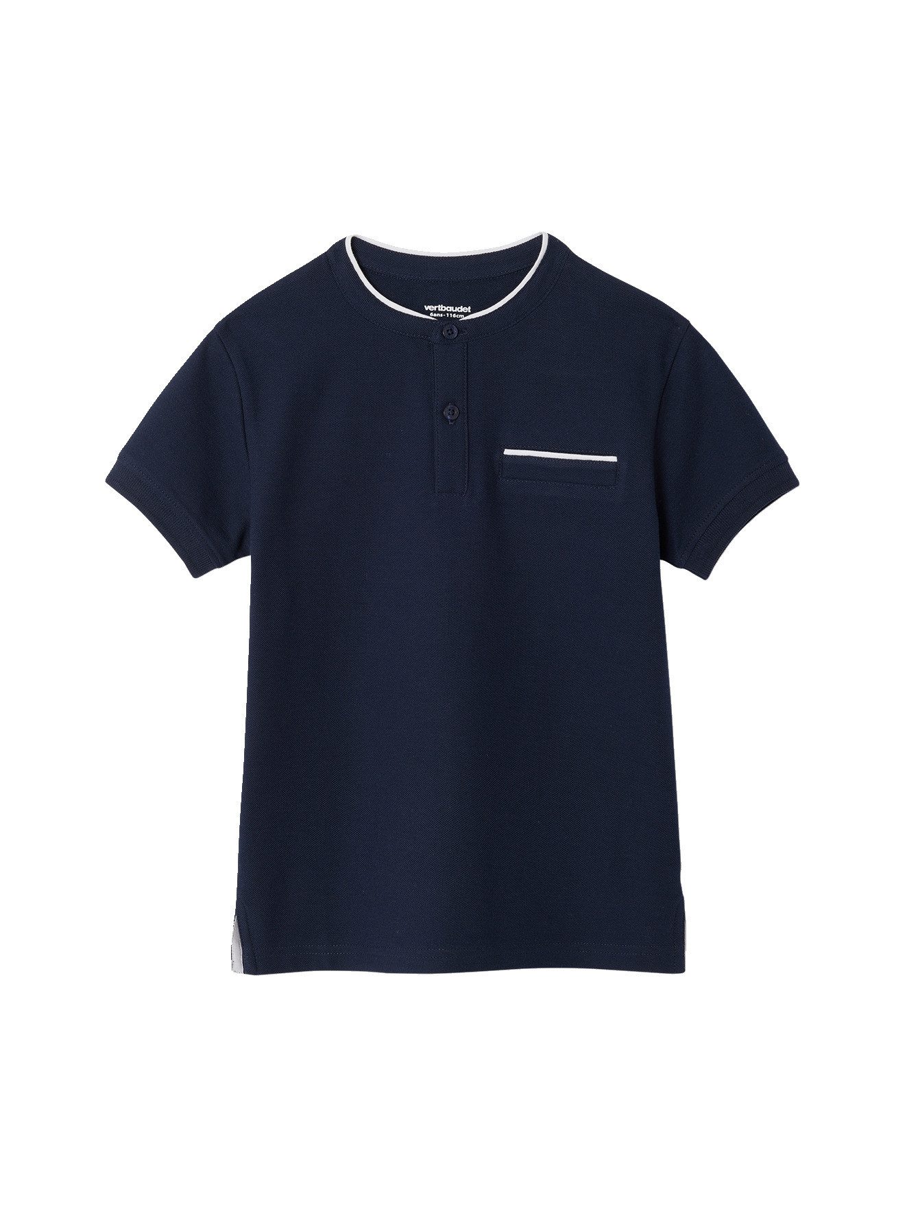 vertbaudet Poloshirt Jungen Poloshirt mit Stehkragen