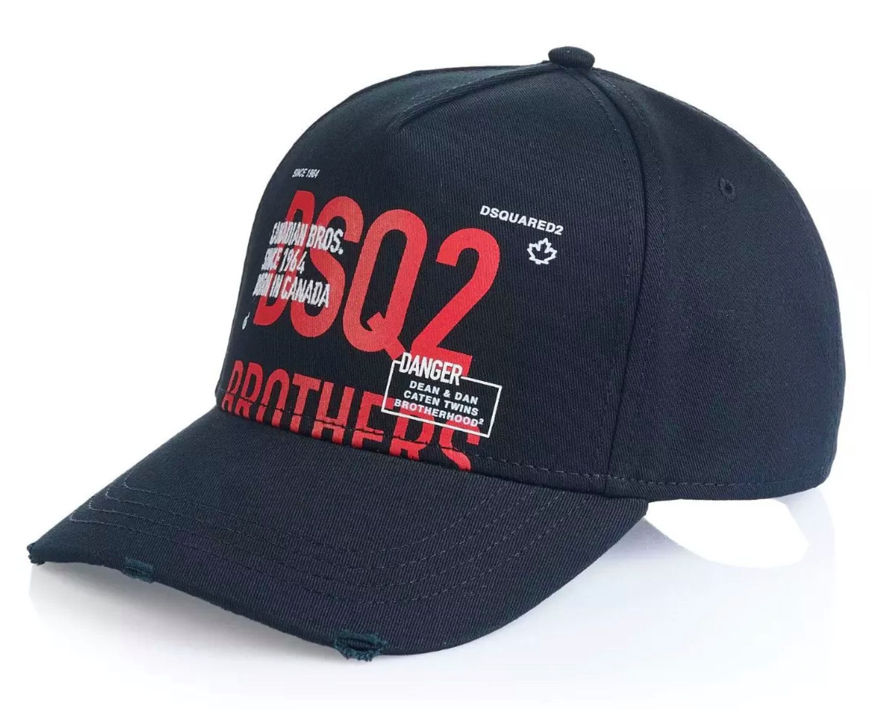 Dsquared2 Baseball Cap Danger Brothers Icon Logo Cap Kappe Verstellbarer Riemen mit Schnallenverschluss