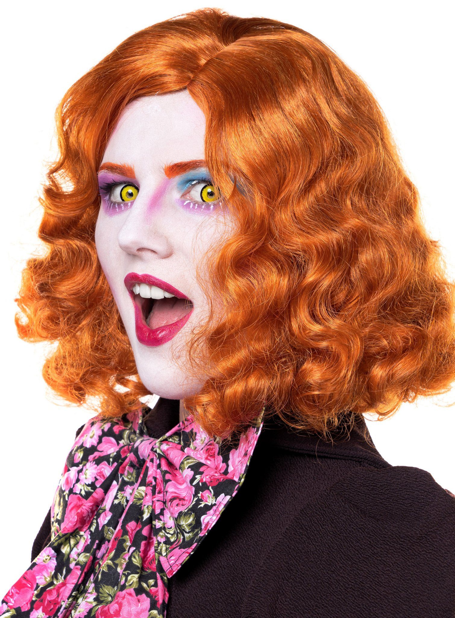 Metamorph Kostüm-Perücke Mad Hatter Clown Perücke Karneval Faschingskostüm, Authentische Perücke im Stil des verrückten Hutmachers