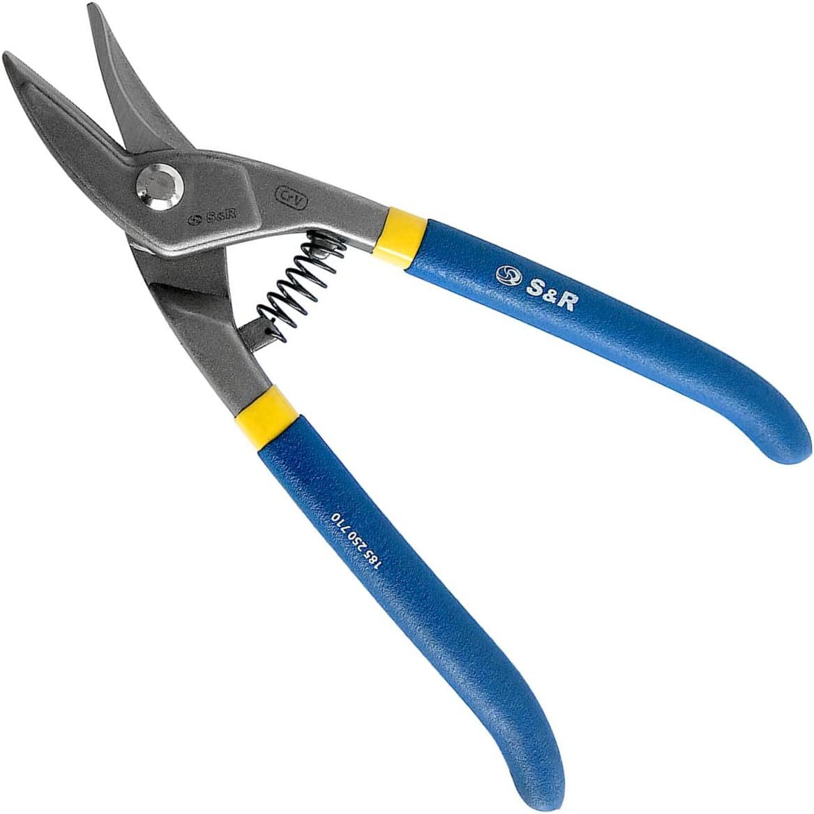 S&R Blechschere Circular-Serie 250mm, gebogen/gerade, flexibel einsetzbare Schere, (1-tlg), für kreisförmige und gerade Schnitte von Metall, Stahl, Blech