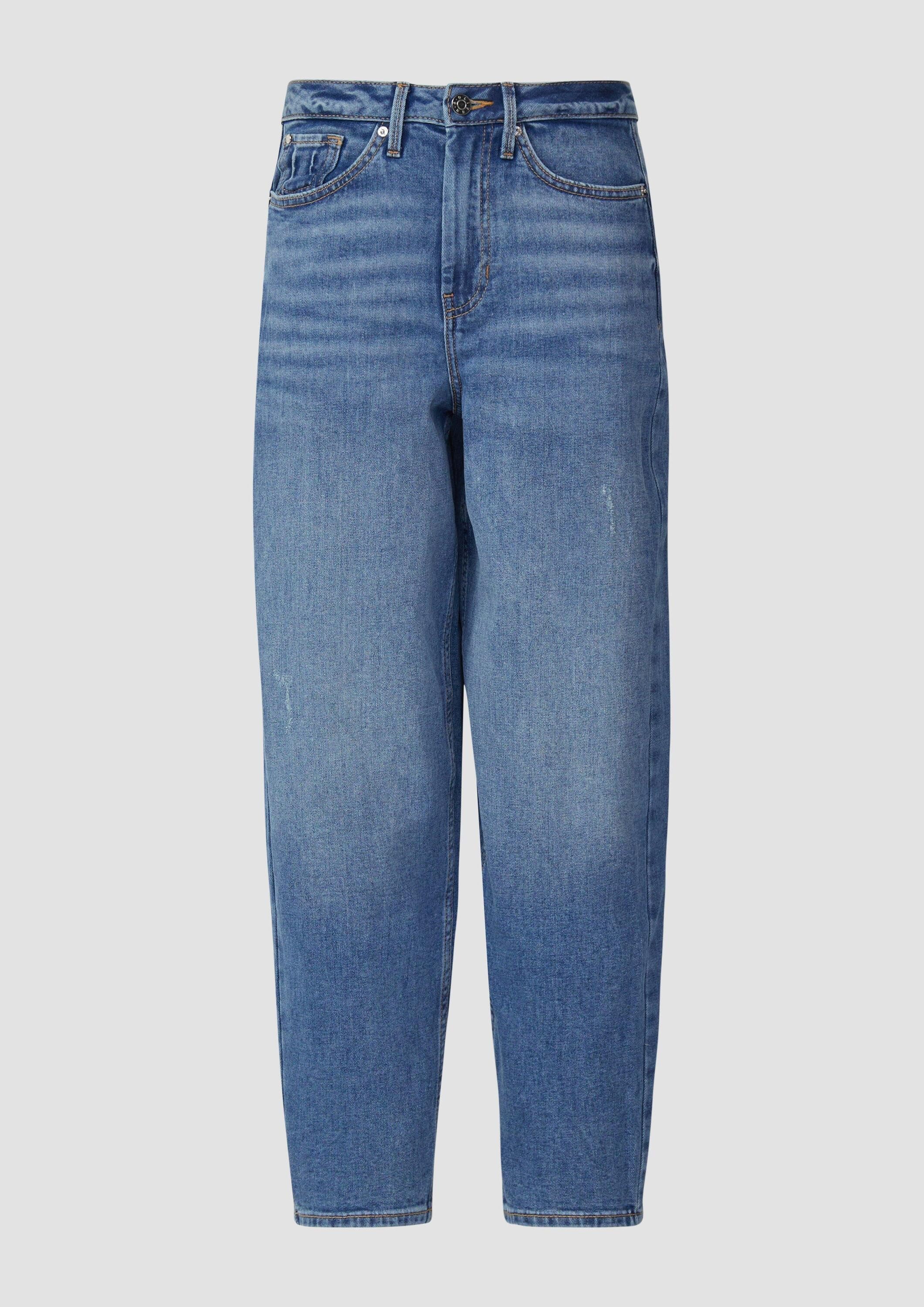 s.Oliver Regular-fit-Jeans Jeans-Hose Ankle-Jeans / Regular Fit / High Rise / Barrel Leg