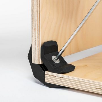 PlayWood Eckverbinder 90 Grad Steckverbinder, Verbindungselement für DIY Möbel