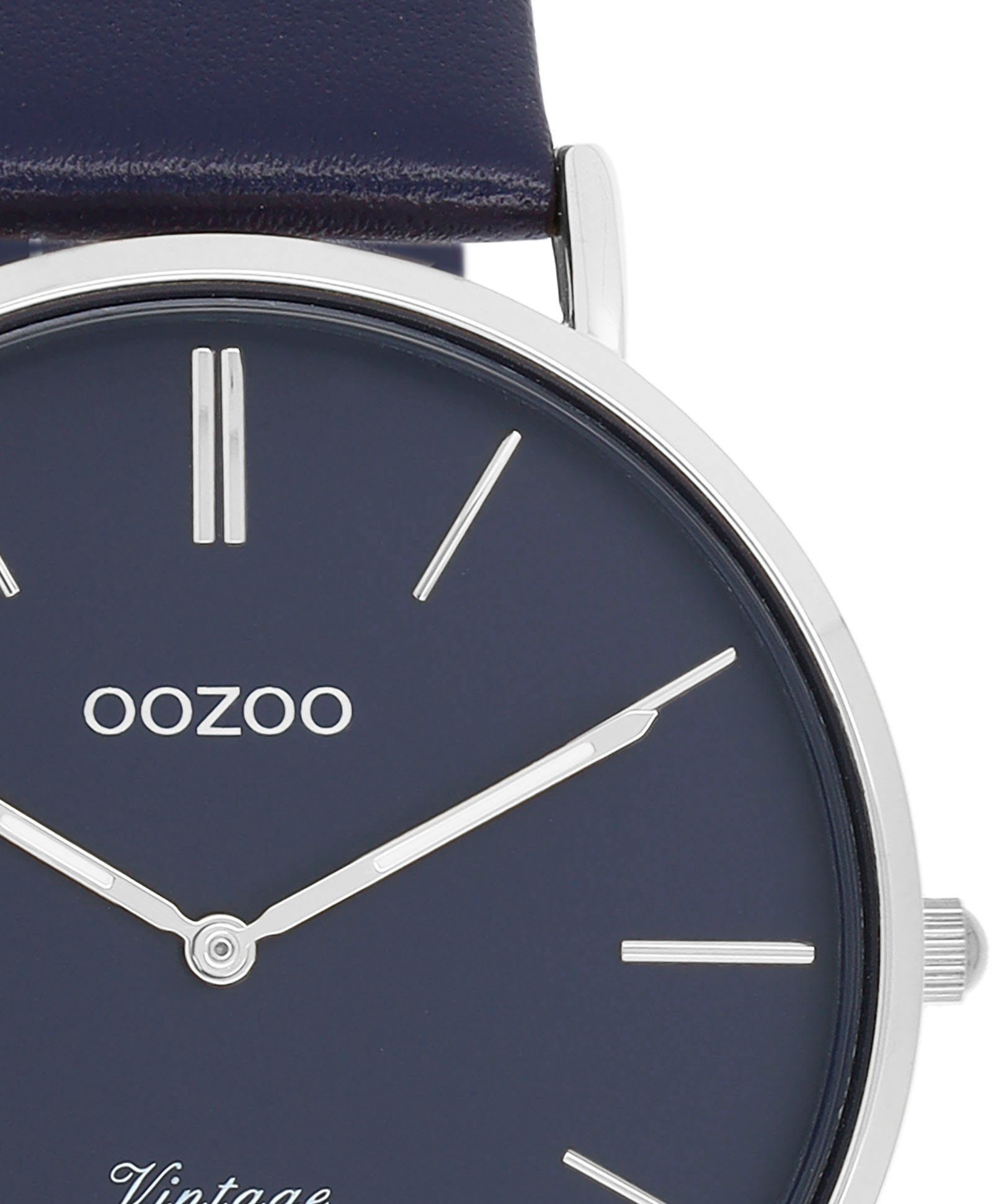 OOZOO Quarzuhr C20328, Armbanduhr, Damenuhr, Herrenuhr, Lederarmband