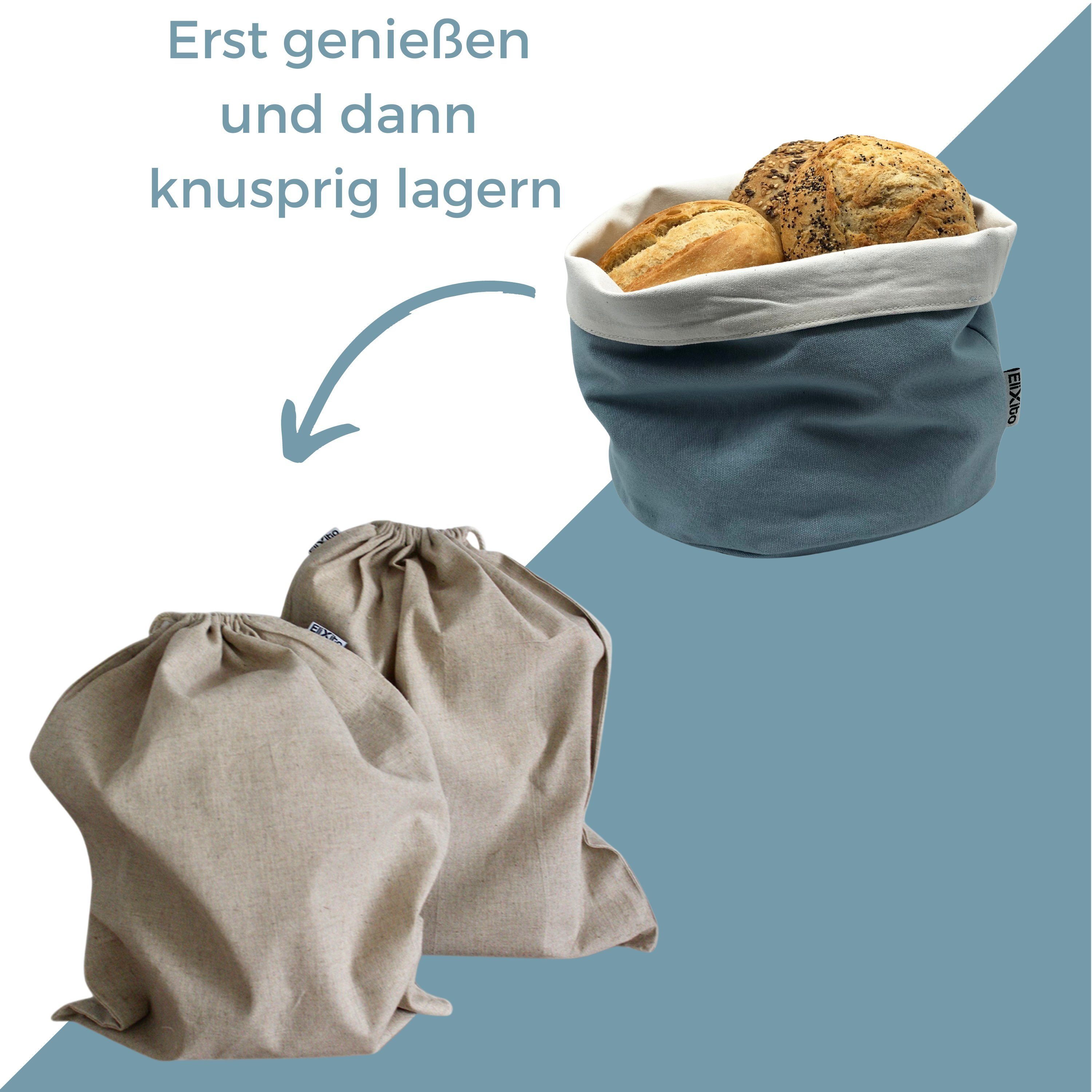 Aufbewahrung Küche oder - Organizer Ideal Brotkorb Blau - Stoff Deko Bad EliXito Brotkorb
